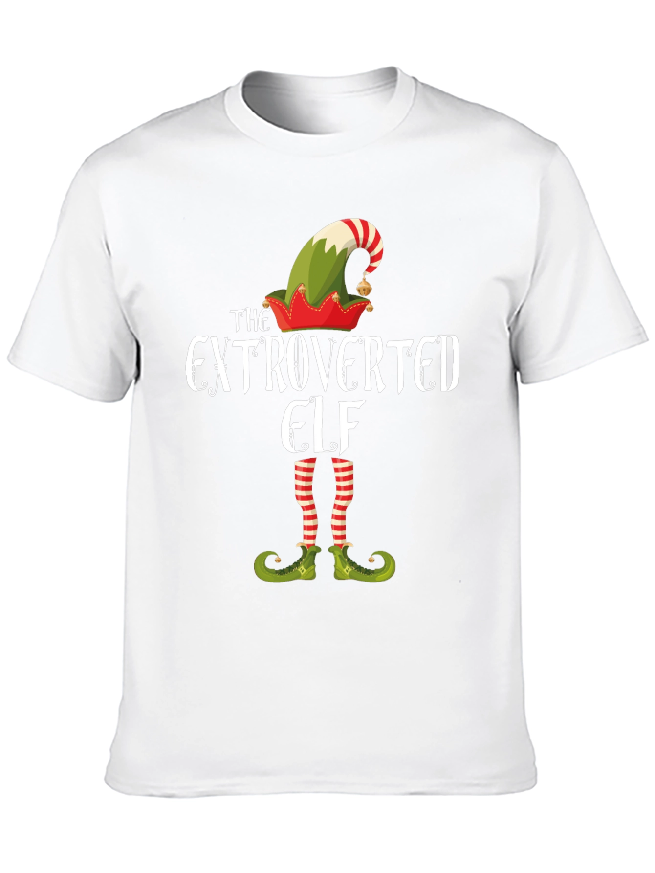 Extroverted Elf Graphic Tee - Christmas Holiday Shirt