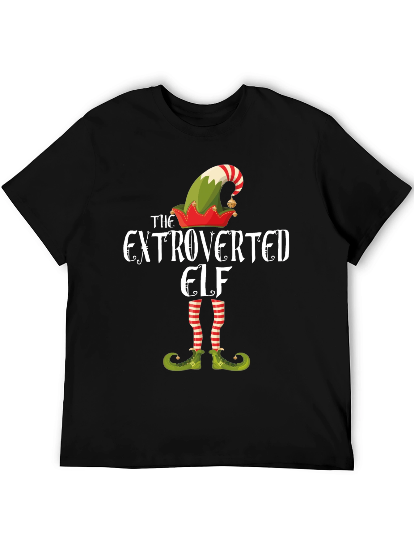 Extroverted Elf Graphic Tee - Christmas Holiday Shirt