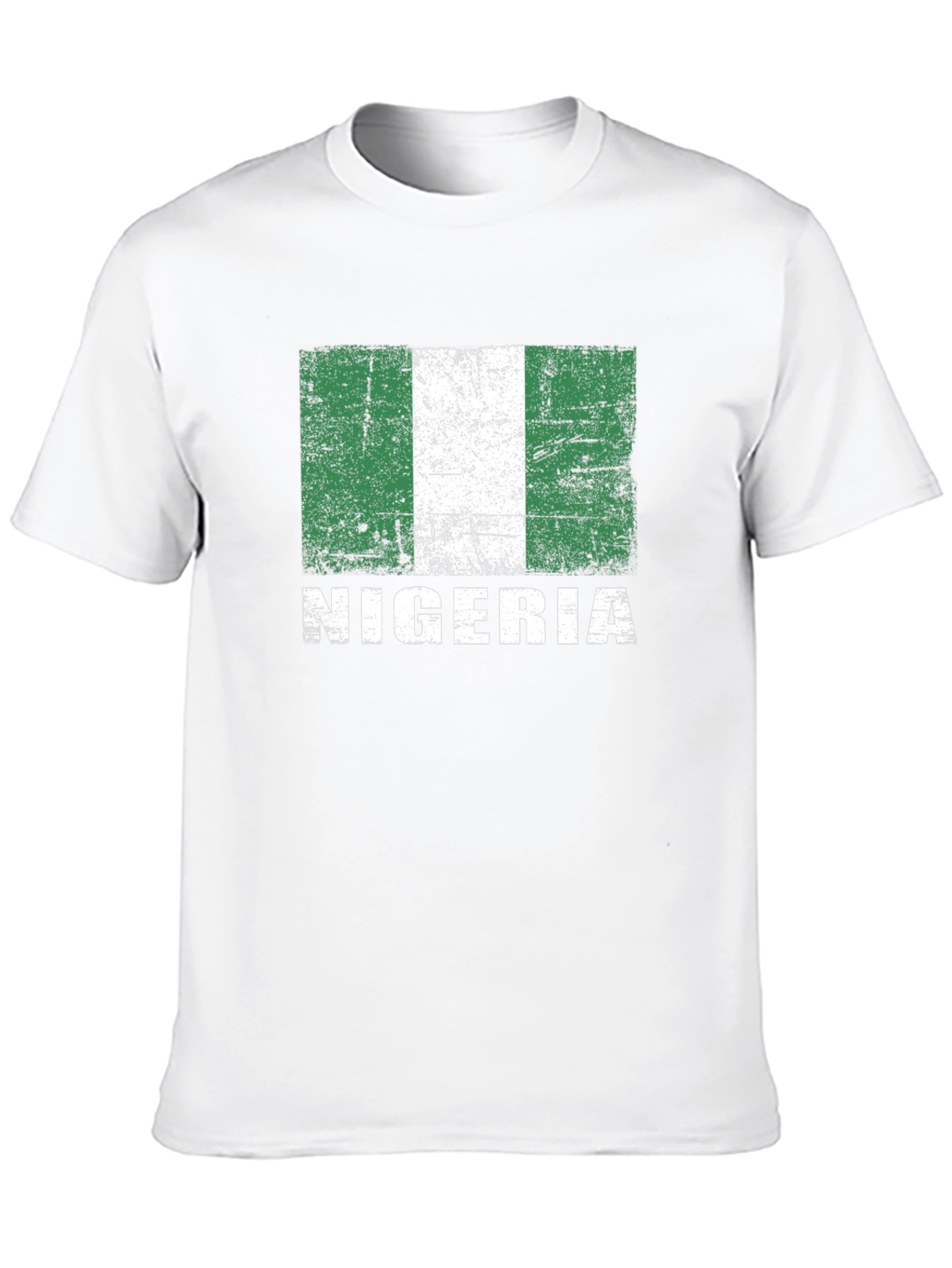 Nigeria Flag T-Shirt - Distressed Graphic Tee