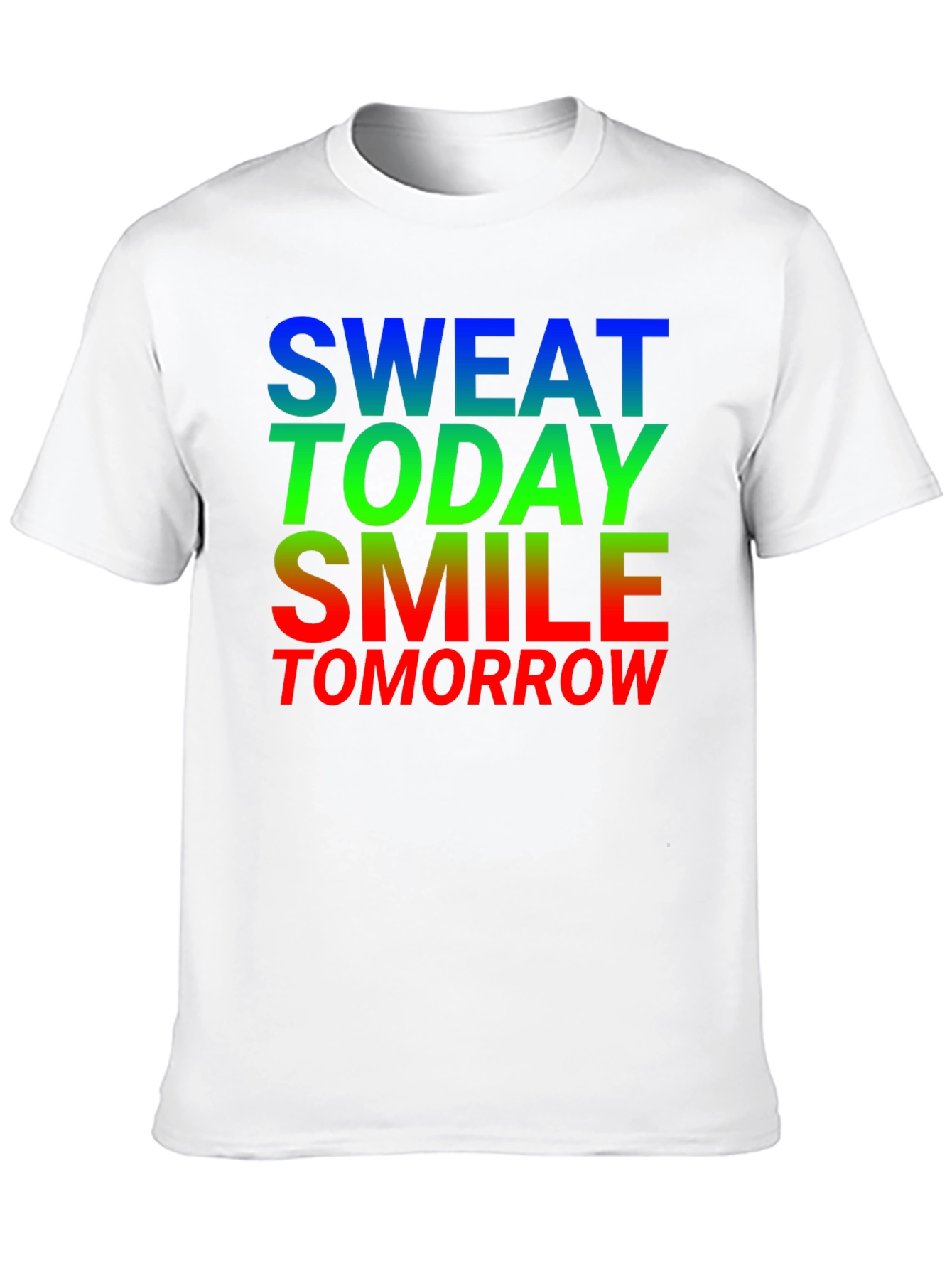 Motivational Sweat Today Smile Tomorrow Black T-Shirt