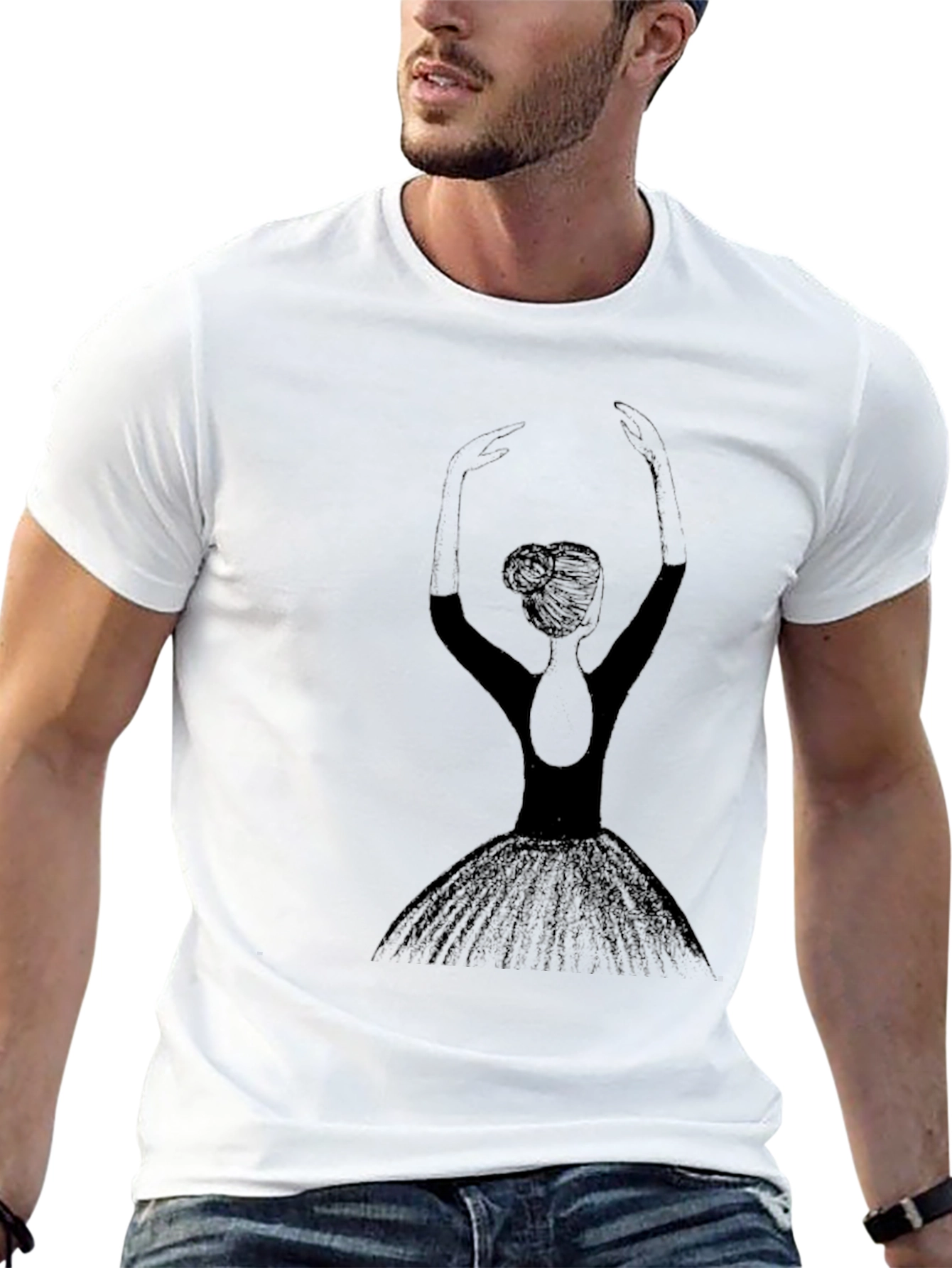 Ballerina Graphic Tee - Black