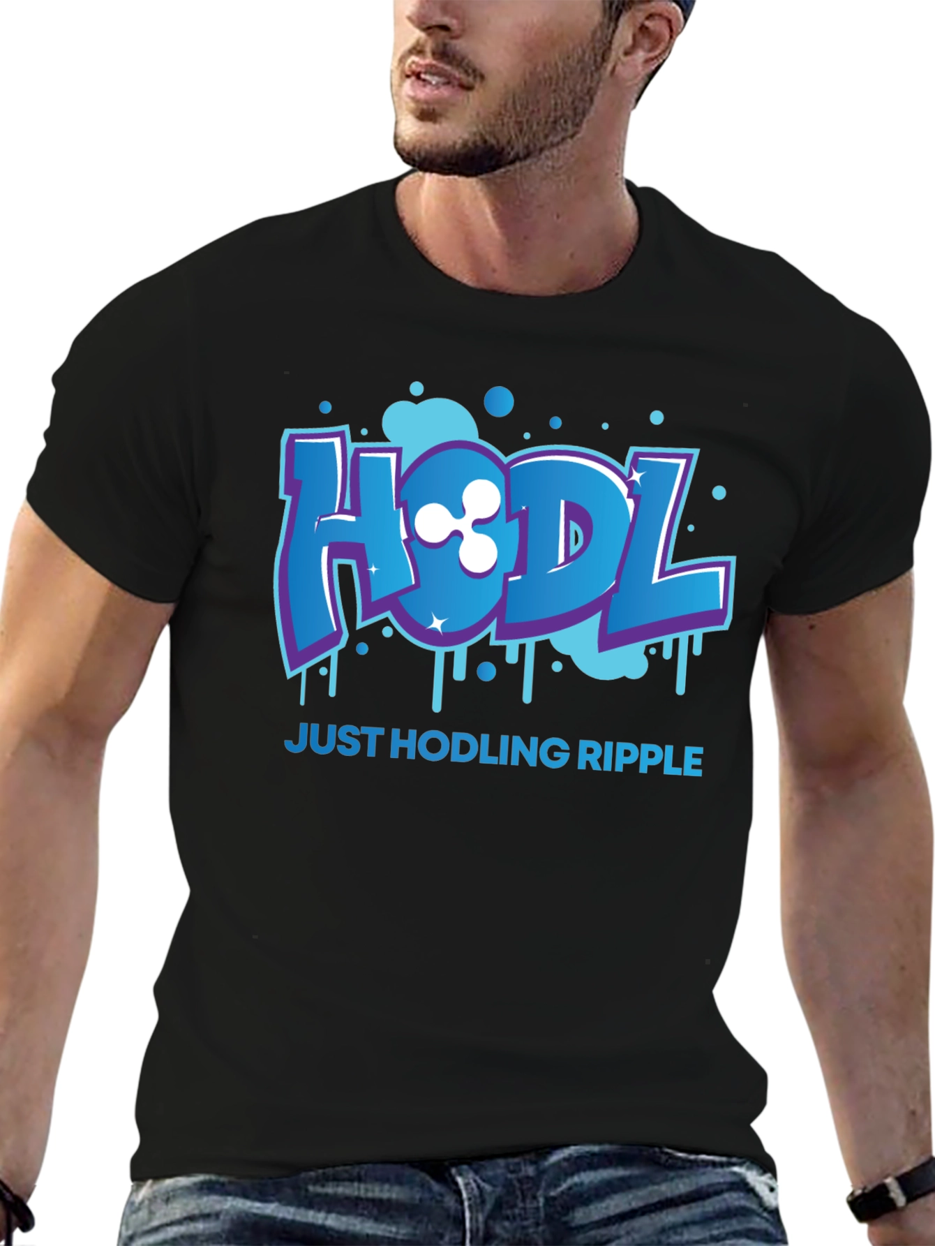 HODL Ripple Crypto Black T-Shirt