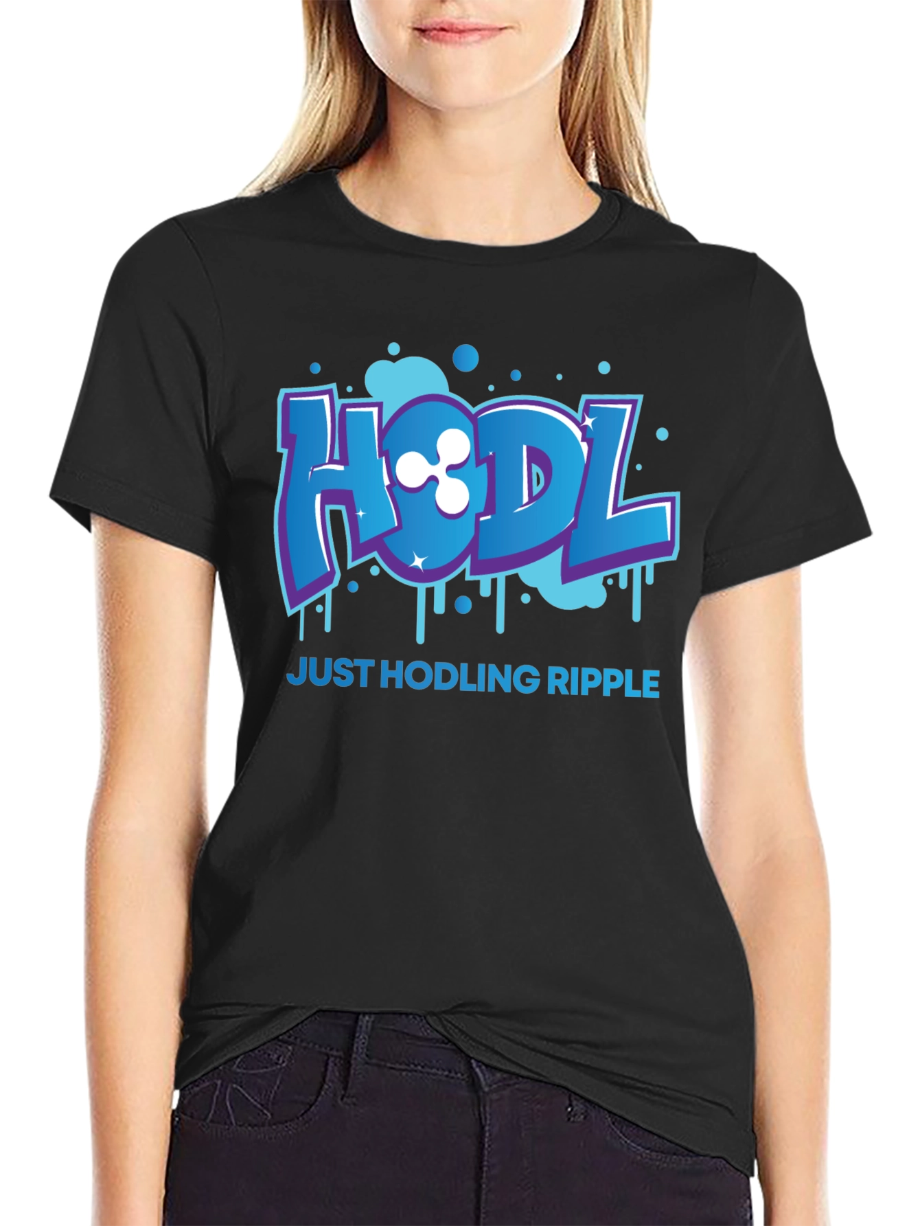 HODL Ripple Crypto Black T-Shirt