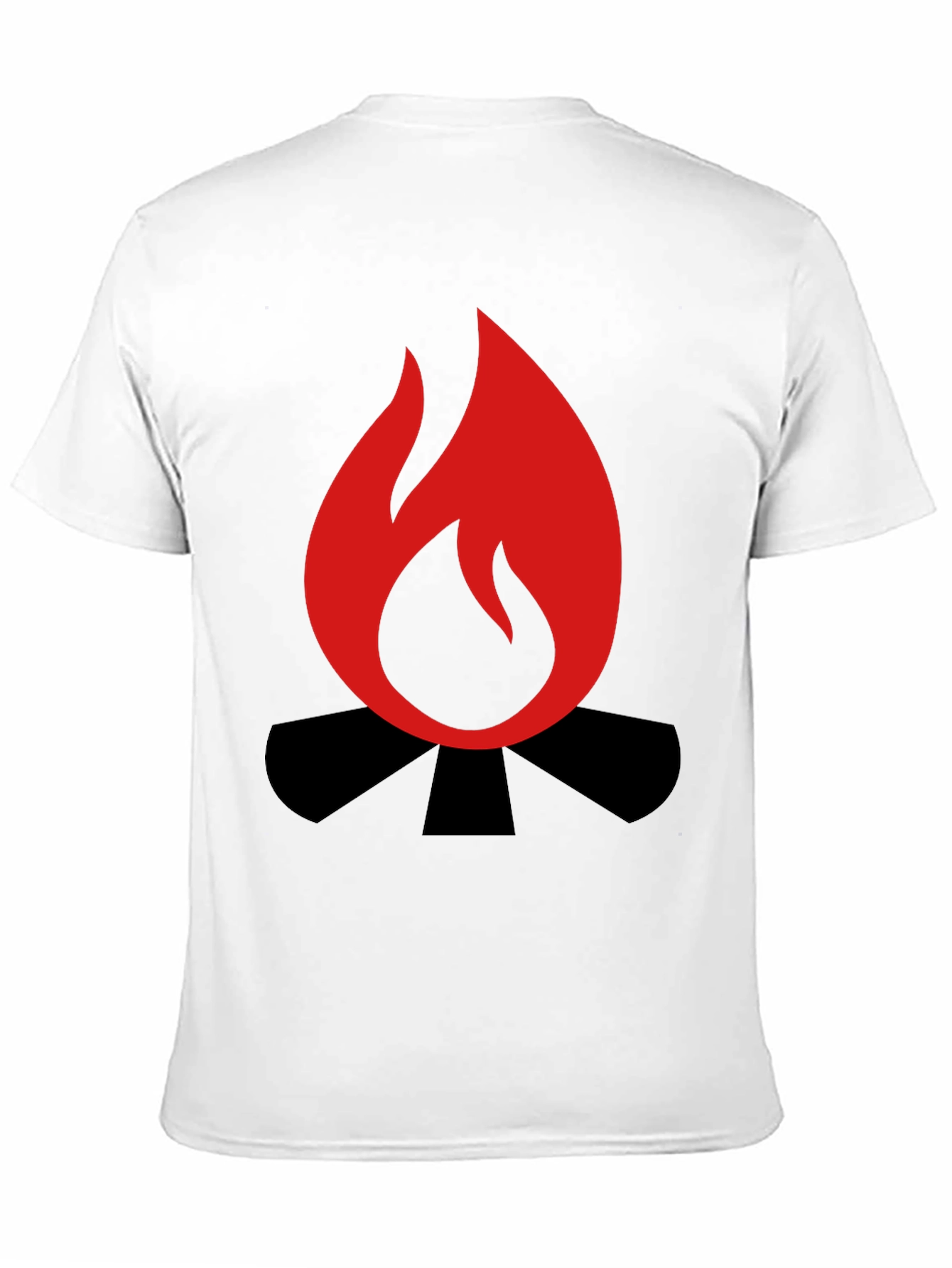 Campfire Graphic Tee - Black Cotton Blend Shirt
