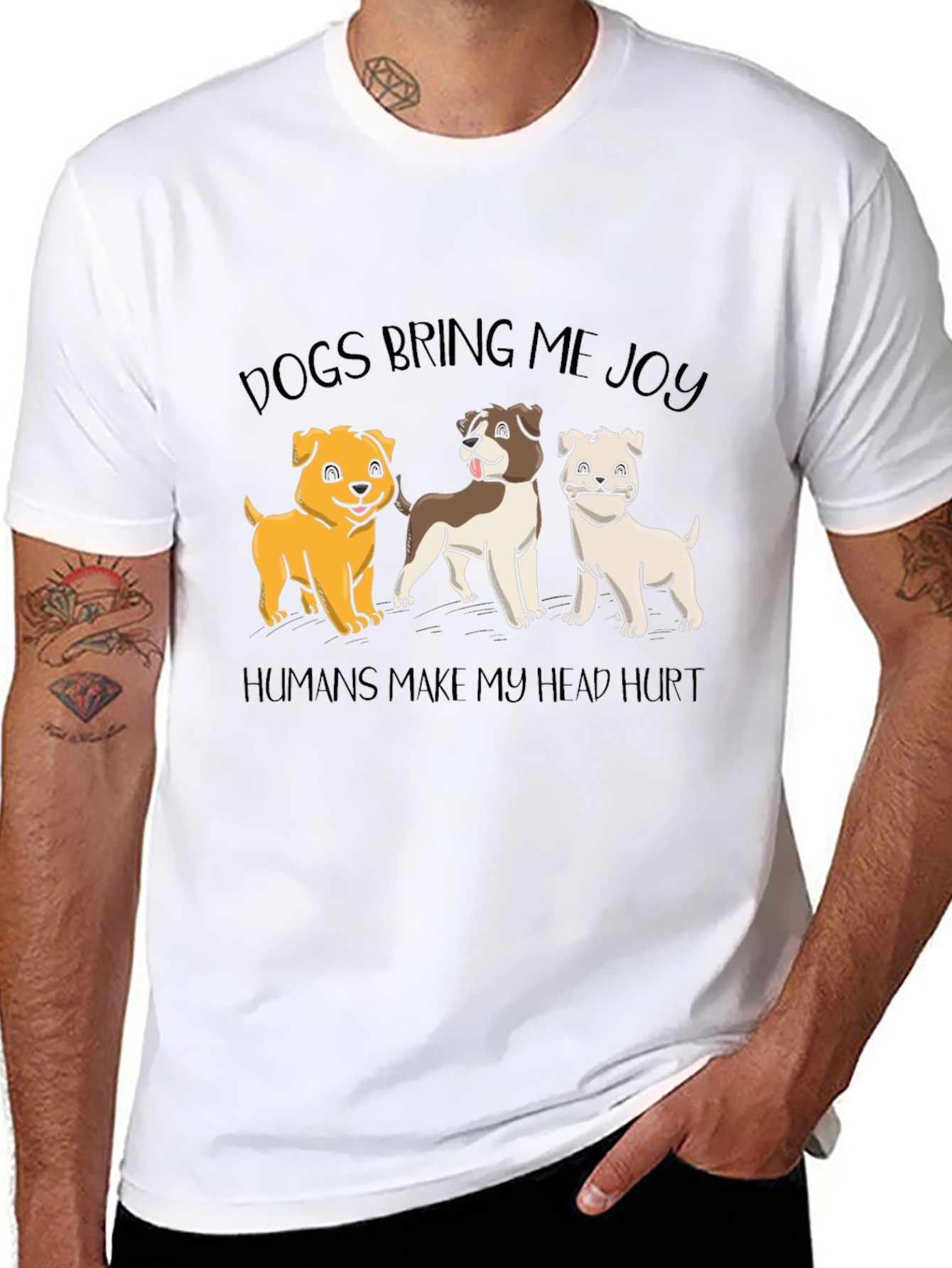 Dogs Bring Joy T-Shirt -  Funny Dog Lover Tee