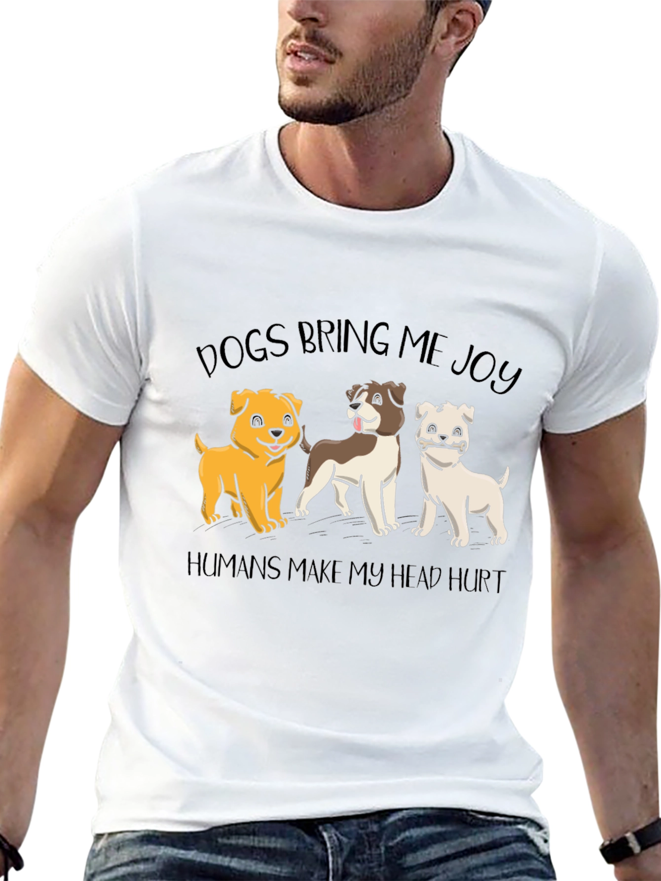 Dogs Bring Joy T-Shirt -  Funny Dog Lover Tee