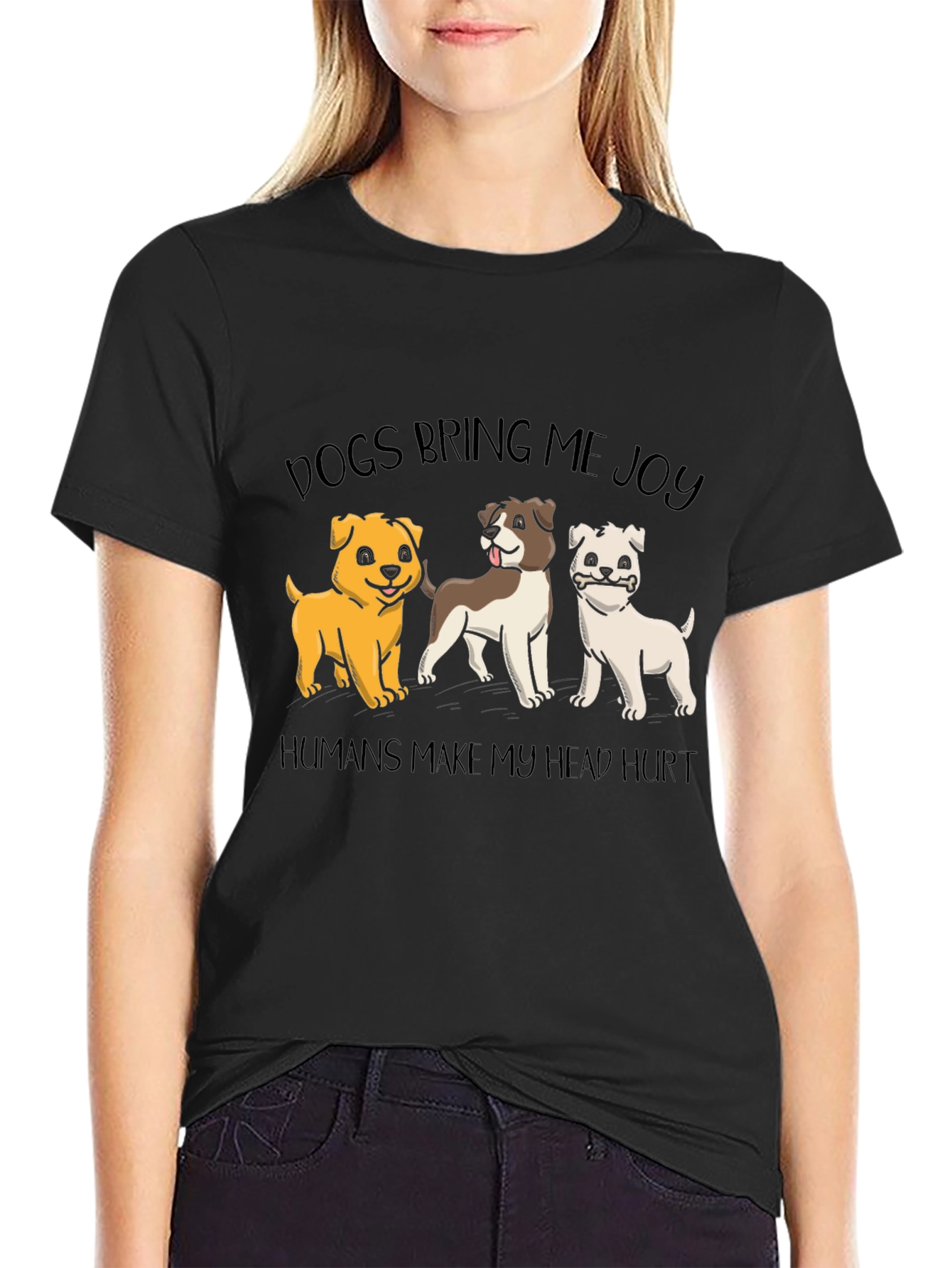 Dogs Bring Joy T-Shirt -  Funny Dog Lover Tee
