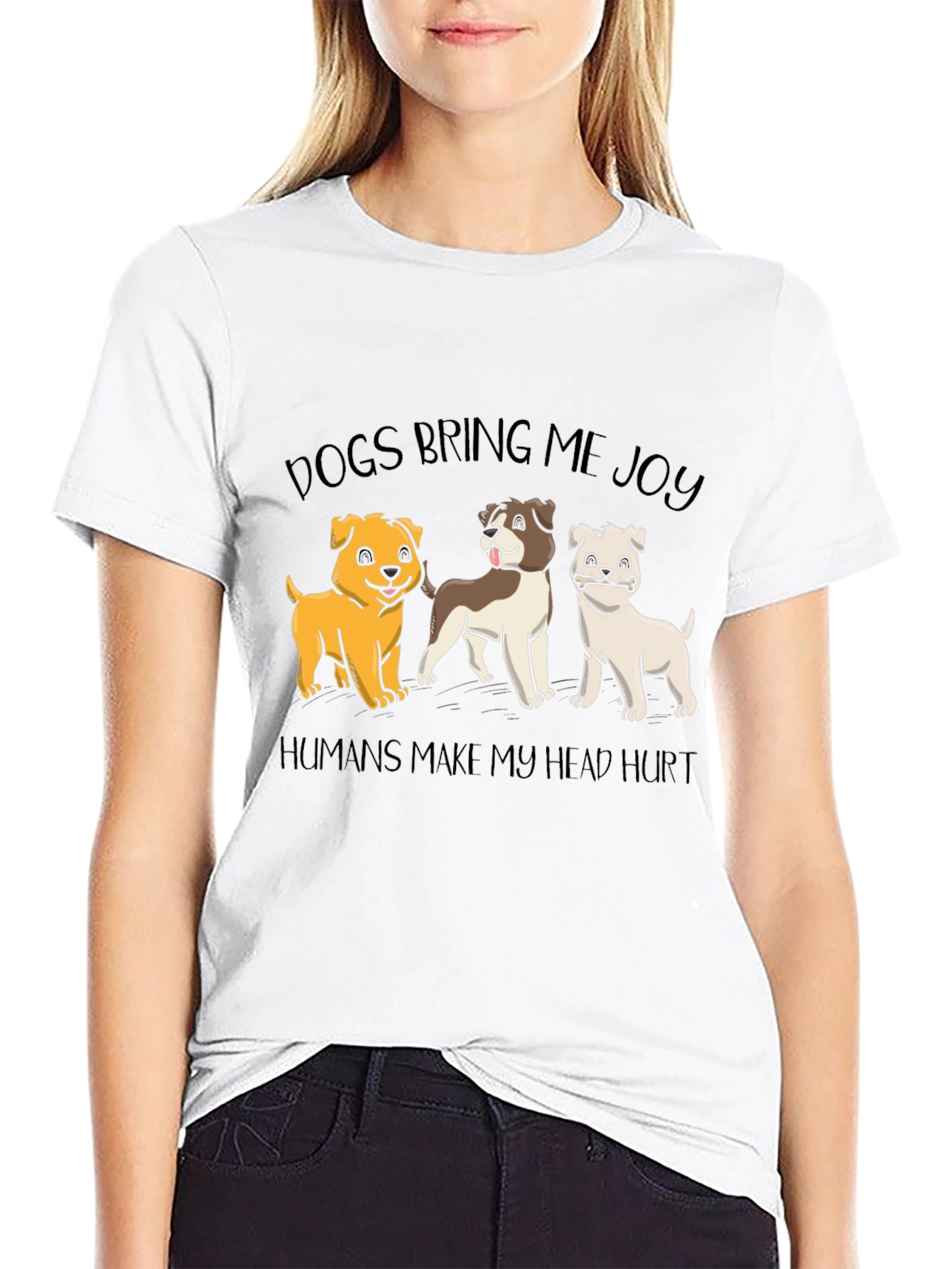 Dogs Bring Joy T-Shirt -  Funny Dog Lover Tee