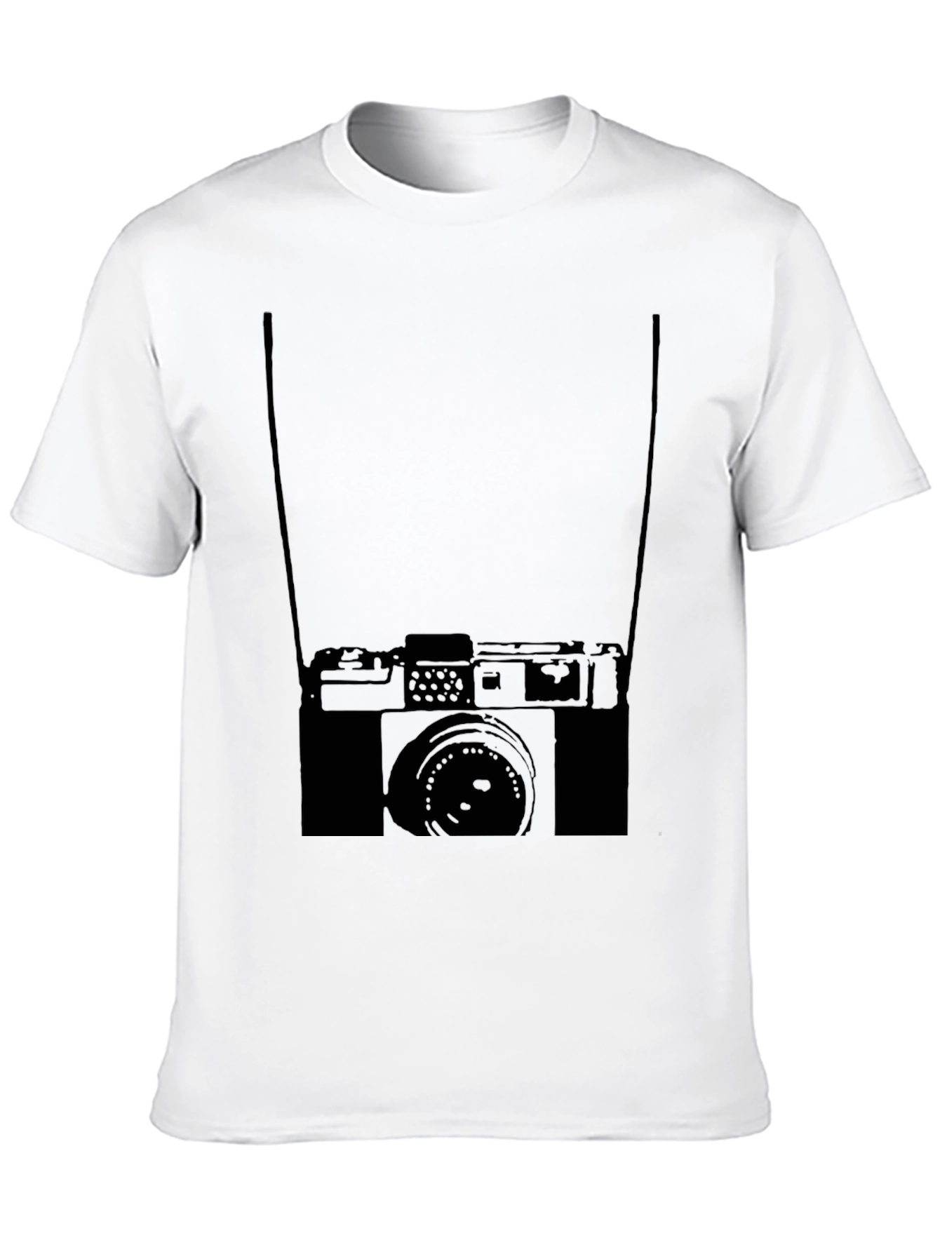 Retro Camera Graphic Black T-Shirt