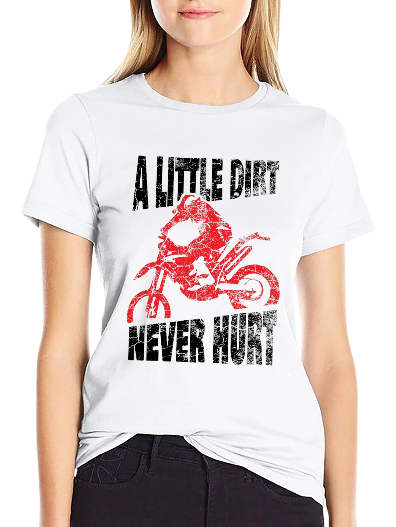 A Little Dirt Never Hurt Black Graphic T-Shirt