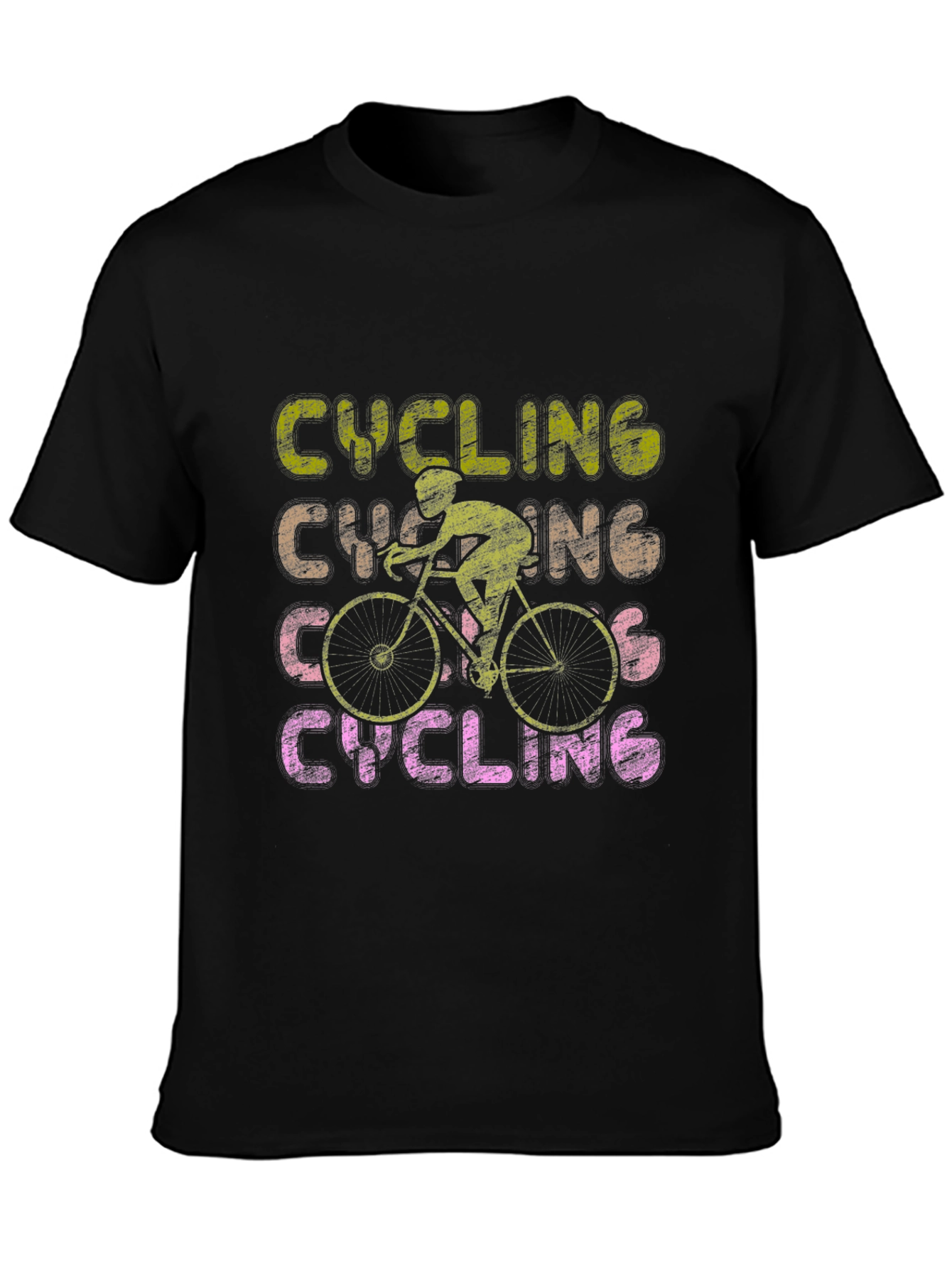 Cycling Graphic Tee - Retro Style