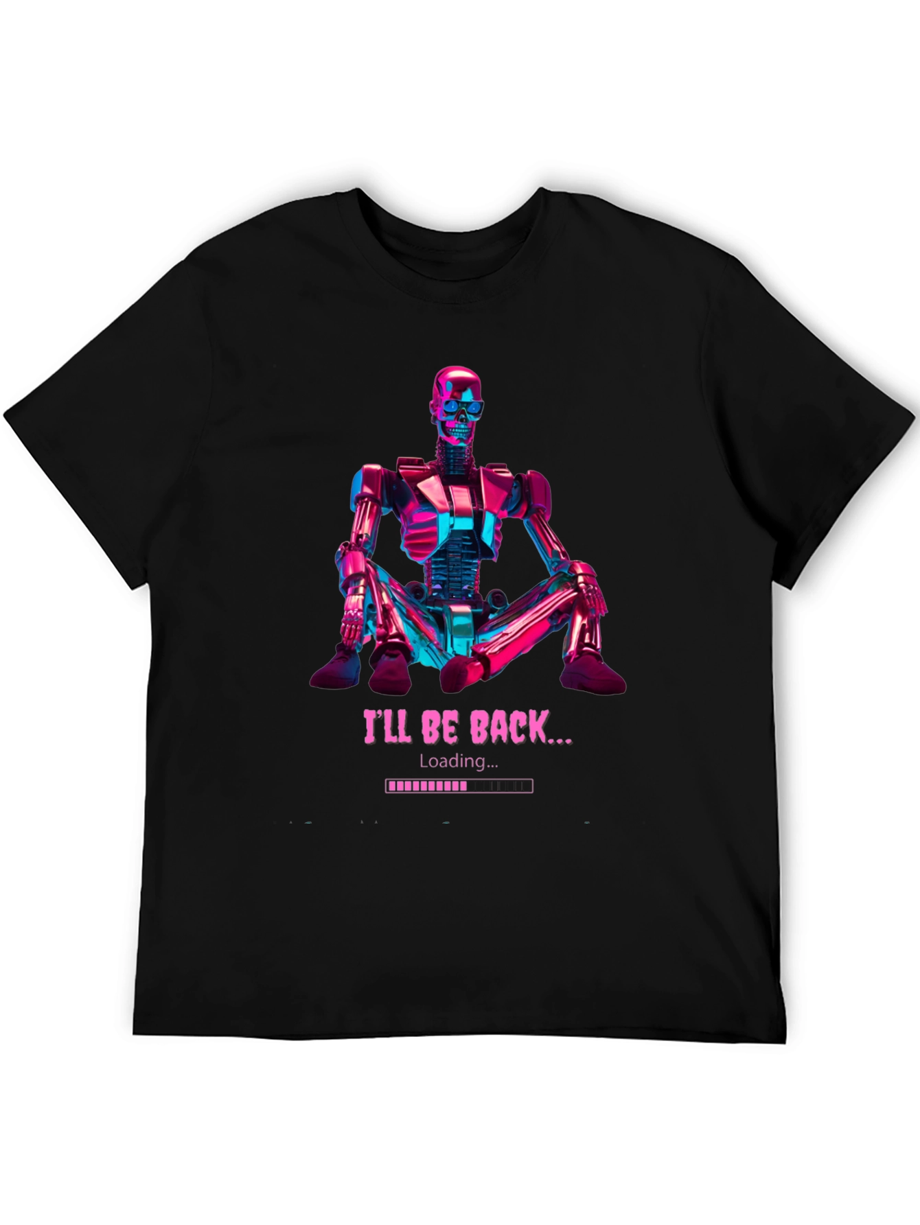 Ill Be Back Loading Robot Graphic T-Shirt
