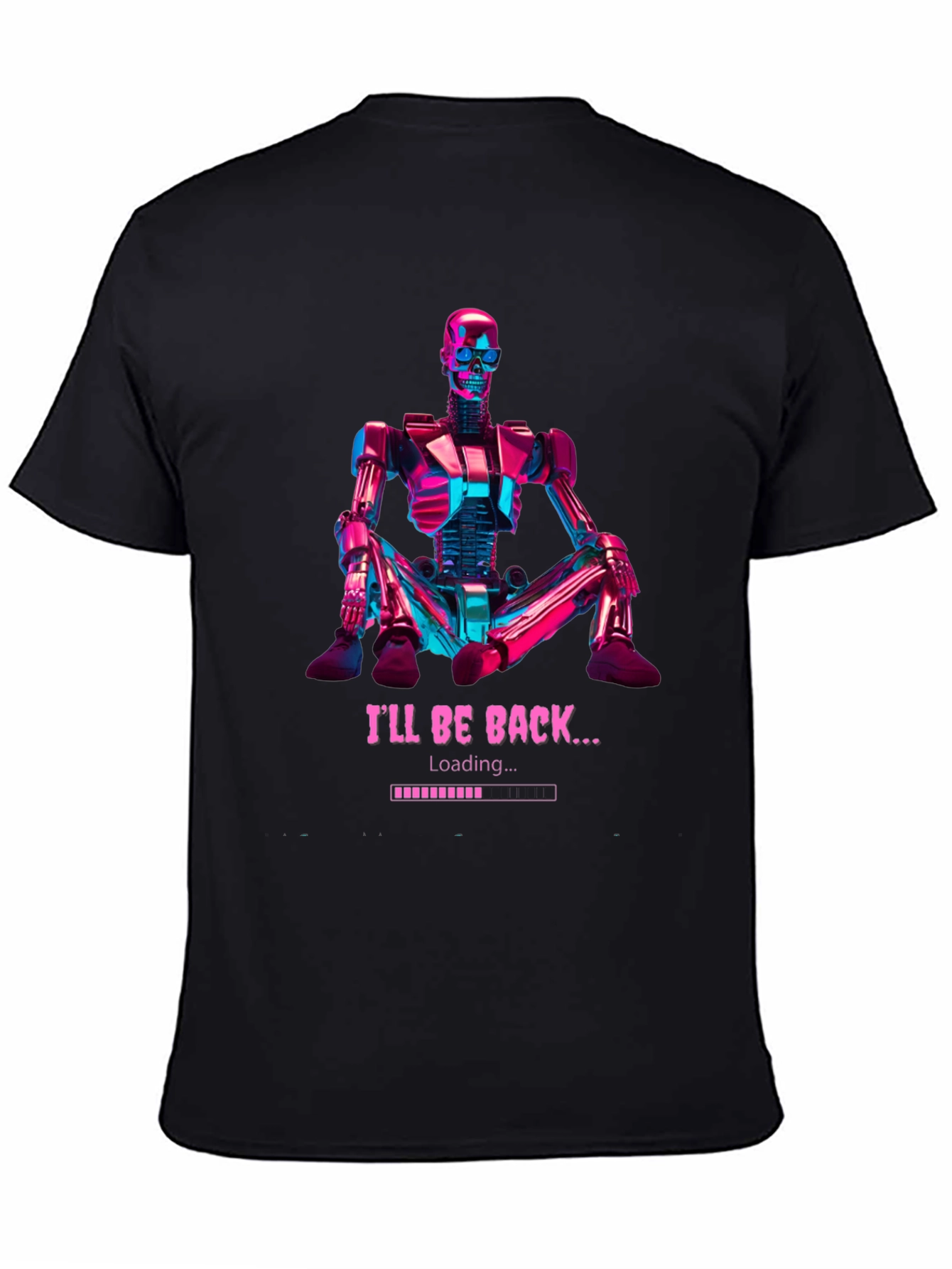 Ill Be Back Loading Robot Graphic T-Shirt