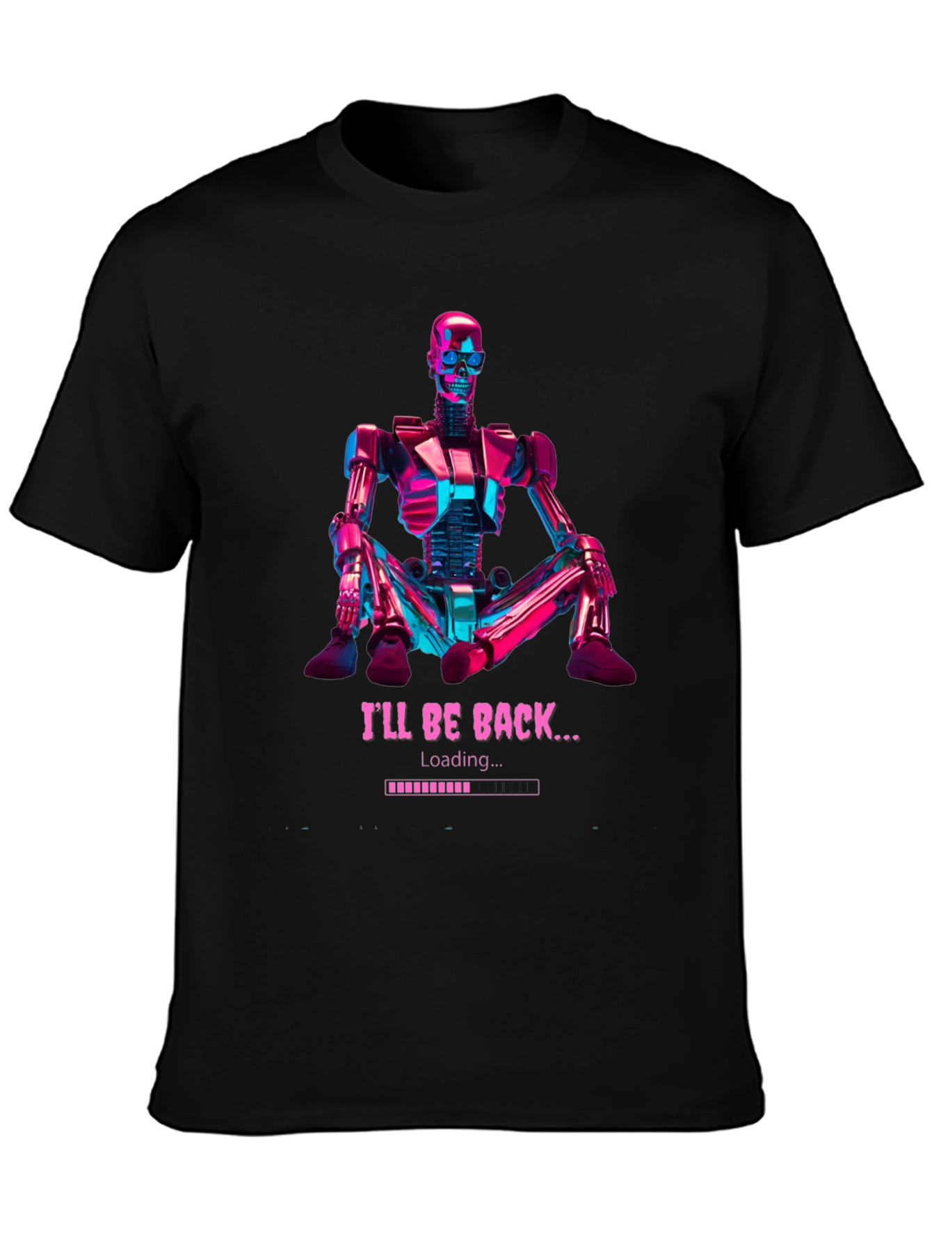 Ill Be Back Loading Robot Graphic T-Shirt