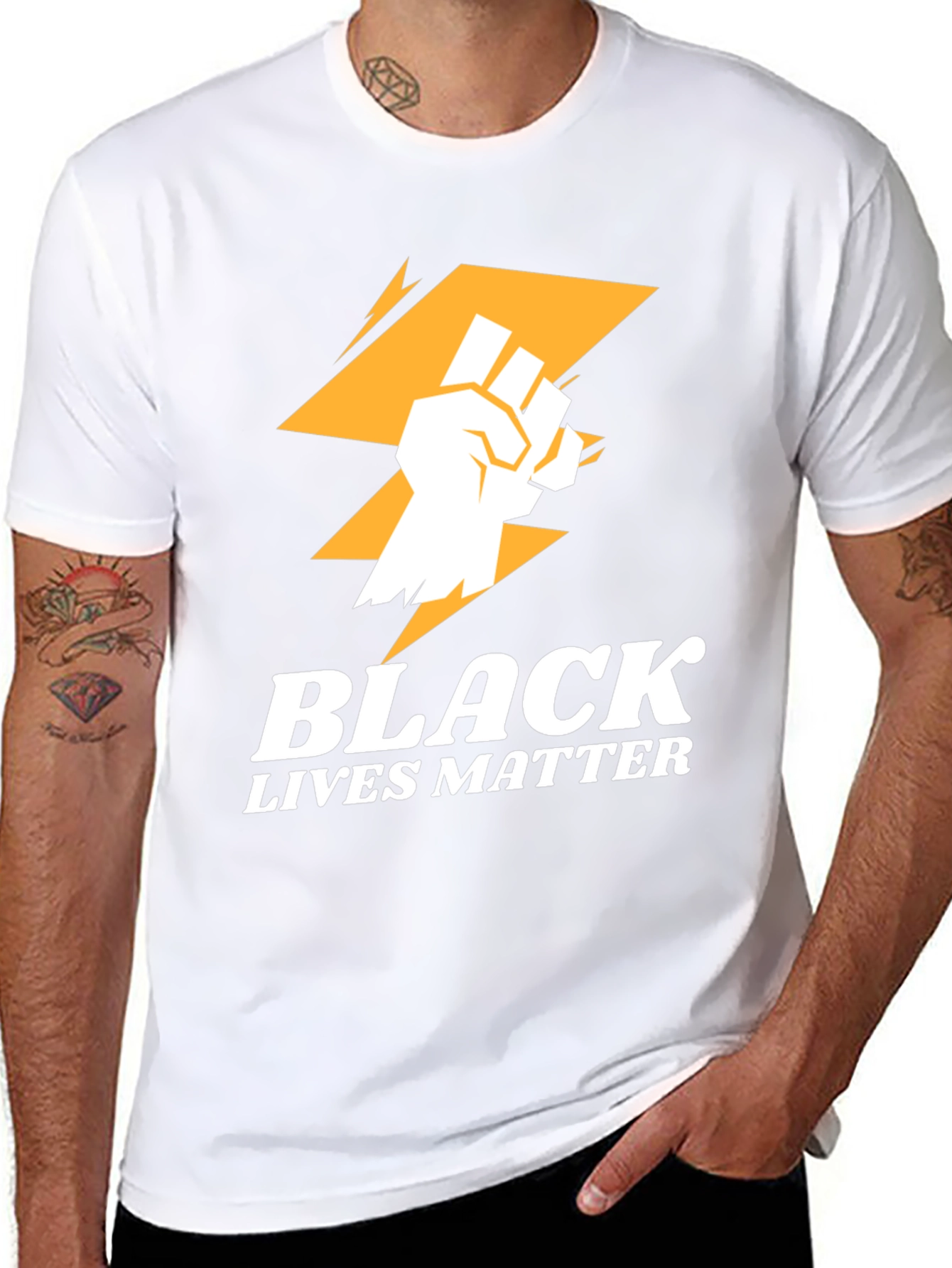 Black Lives Matter Graphic Tee - Fist & Lightning