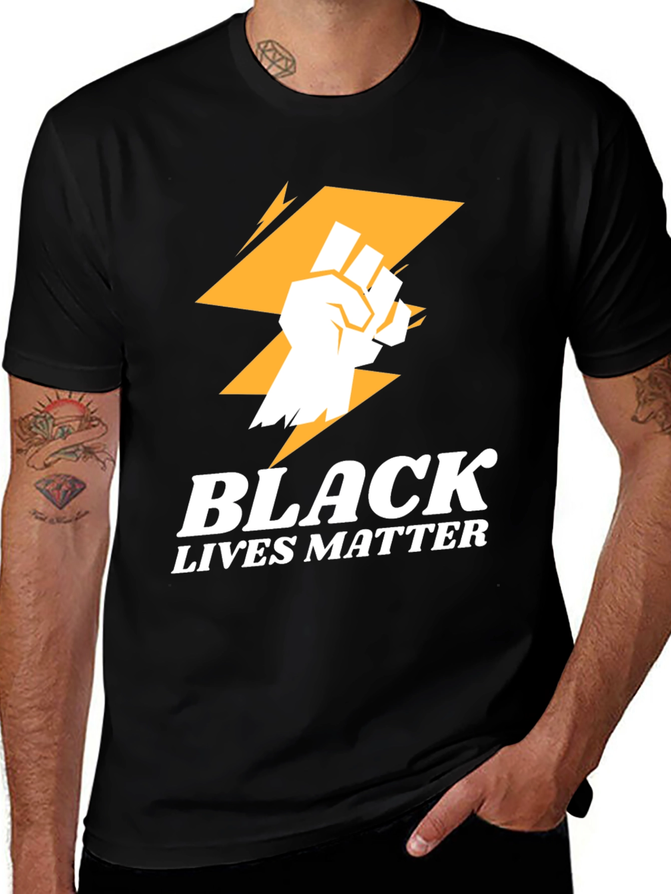 Black Lives Matter Graphic Tee - Fist & Lightning