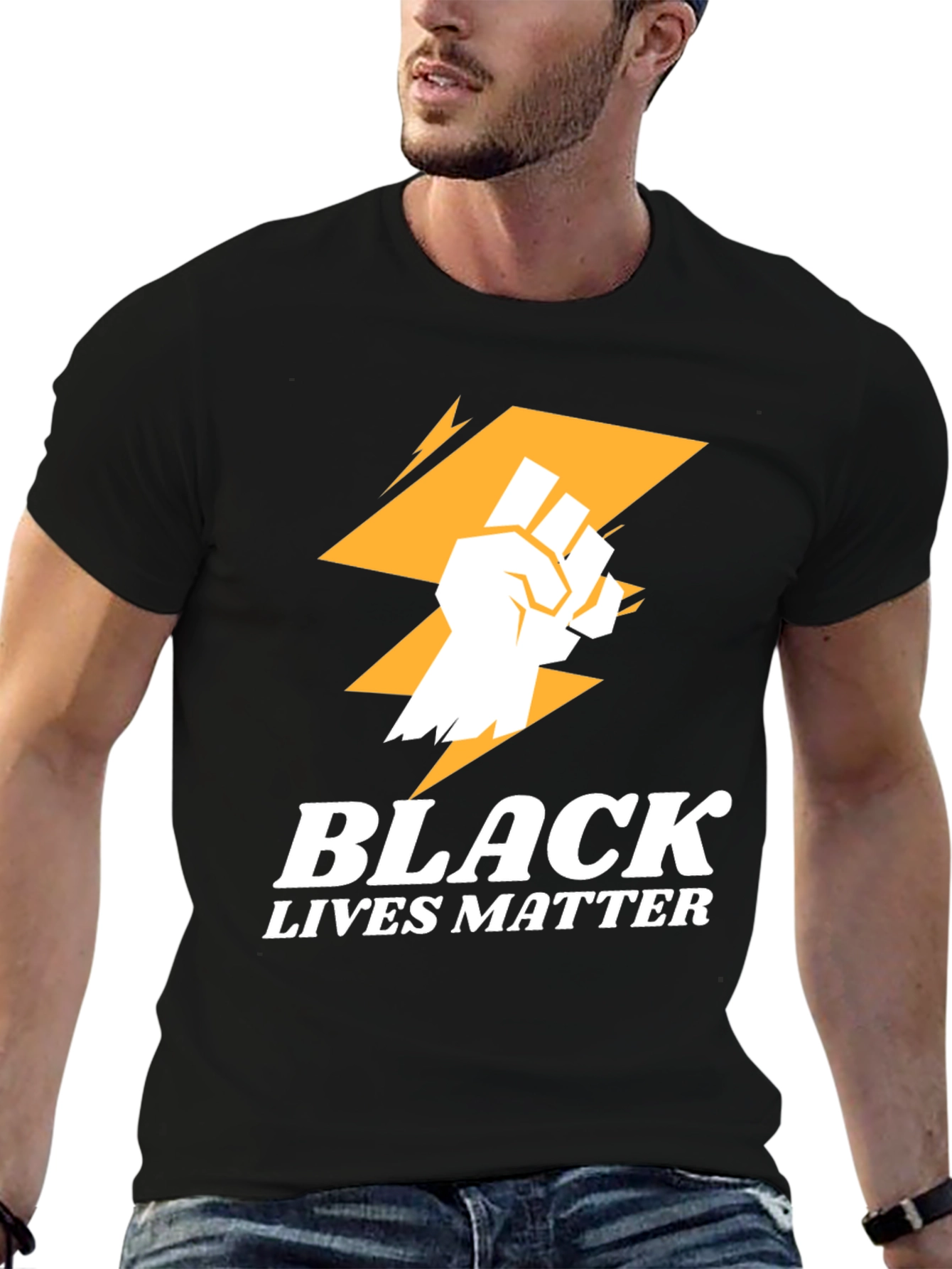 Black Lives Matter Graphic Tee - Fist & Lightning