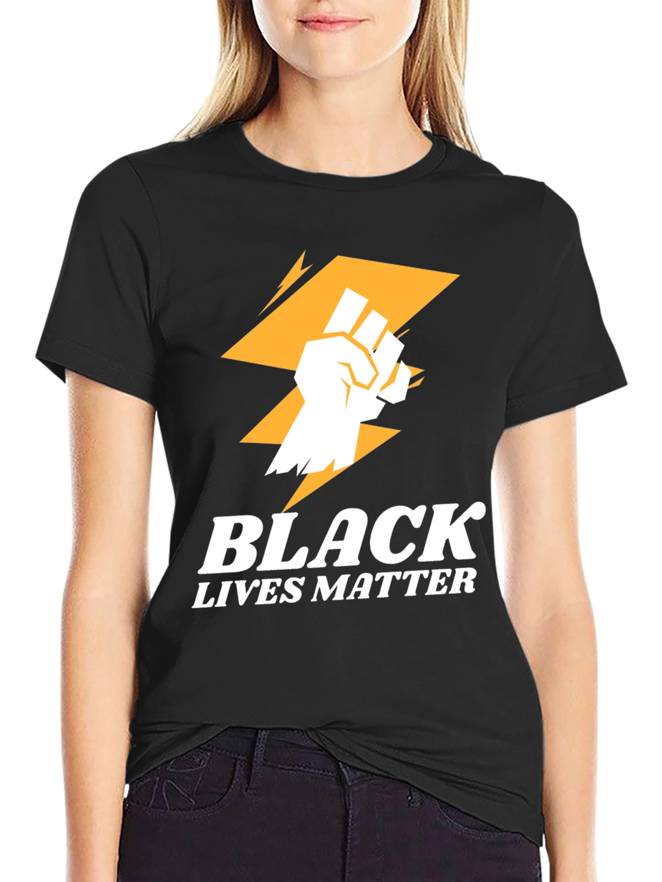 Black Lives Matter Graphic Tee - Fist & Lightning