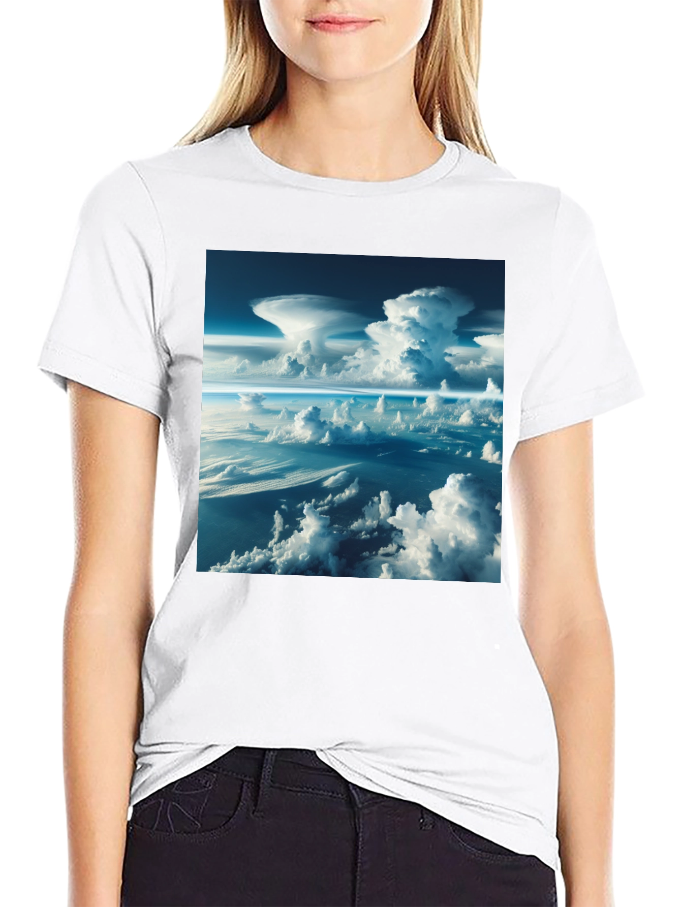 Cloudscape Graphic Tee - Unique Sky Print