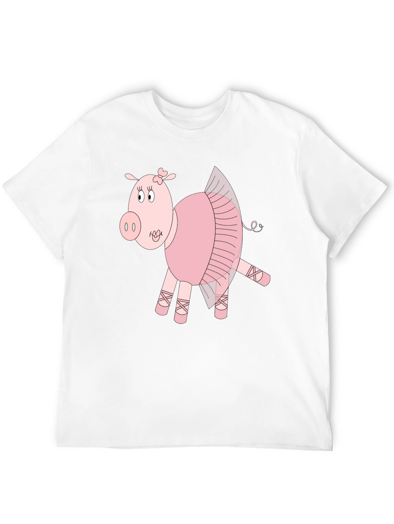 Ballerina Pig Black T-Shirt