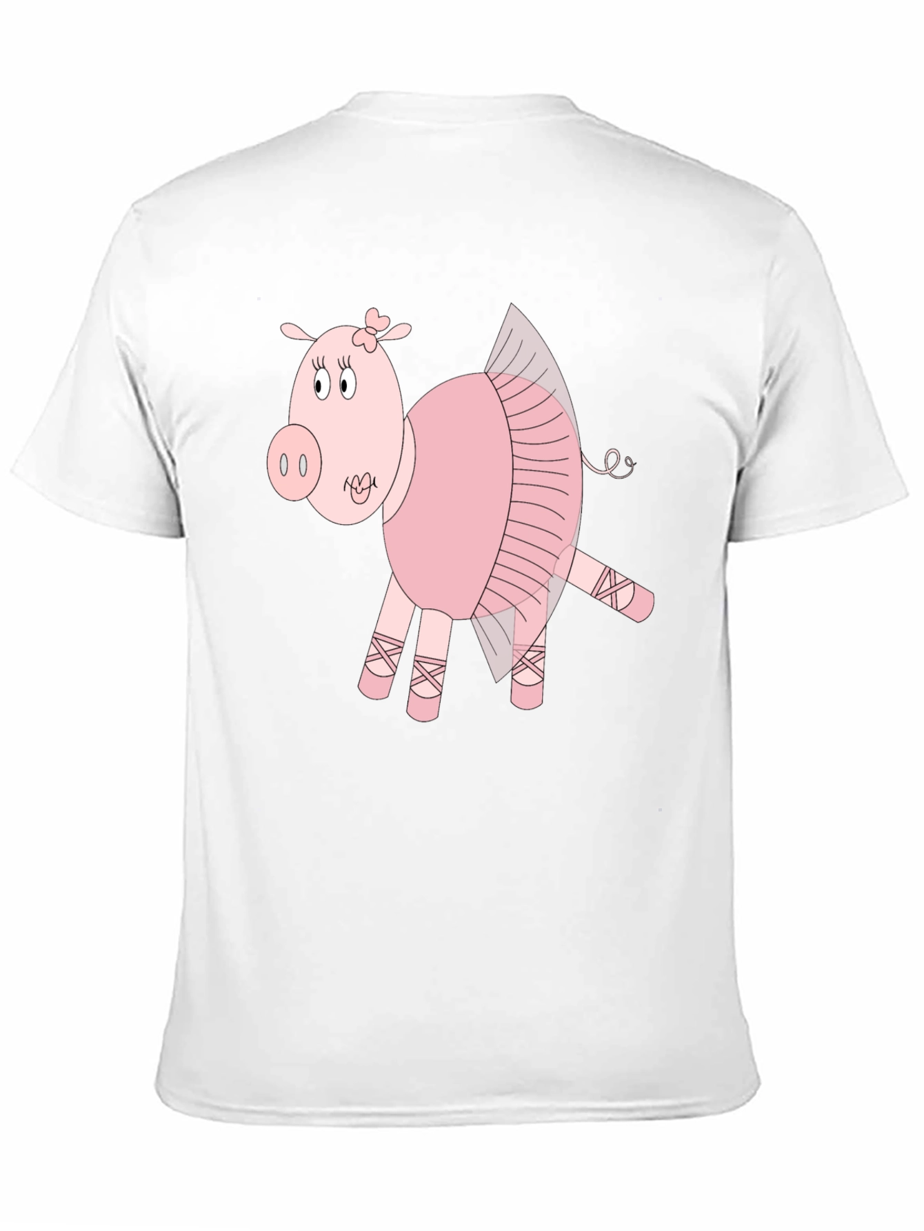 Ballerina Pig Black T-Shirt