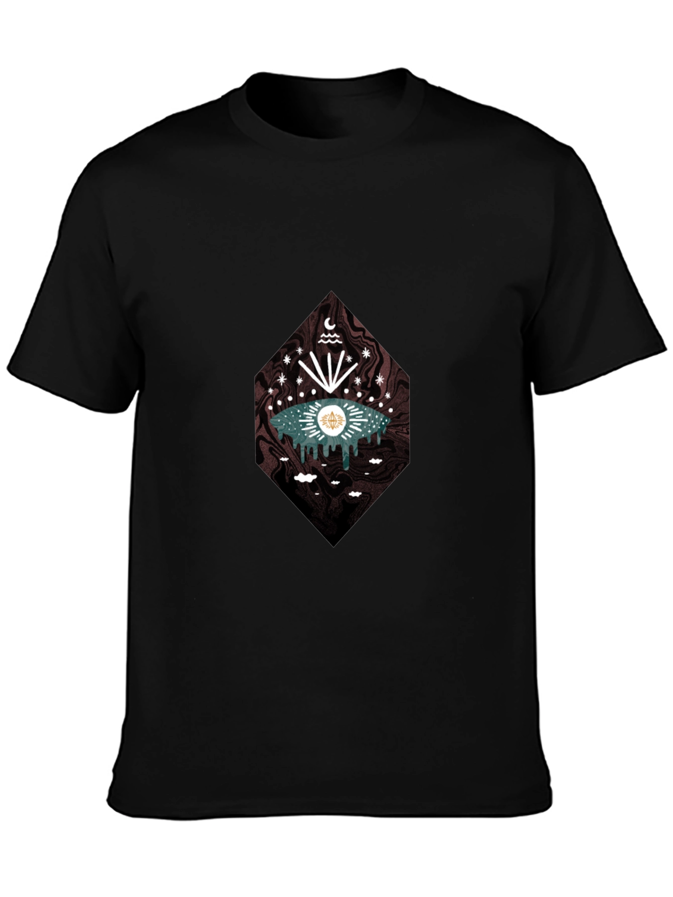 Eye Graphic T-Shirt Black Cotton Tee