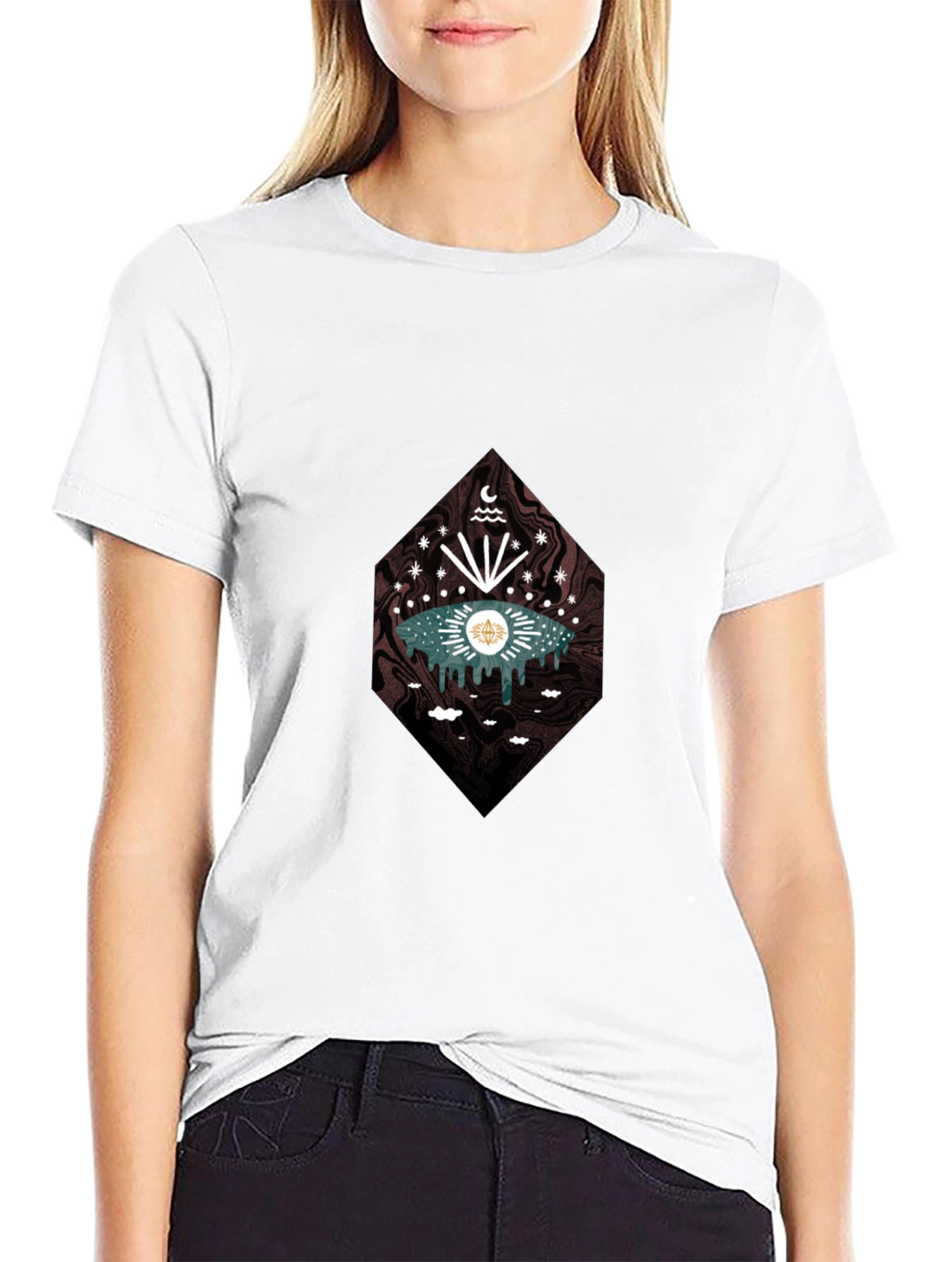 Eye Graphic T-Shirt Black Cotton Tee