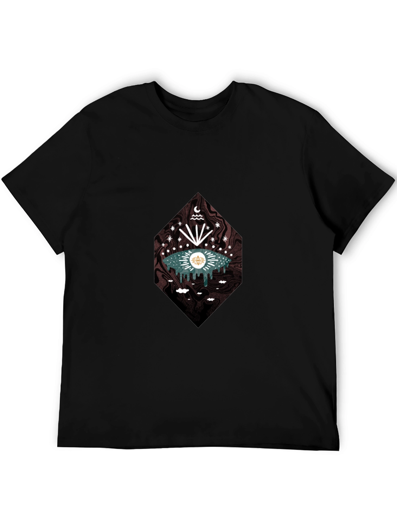 Eye Graphic T-Shirt Black Cotton Tee