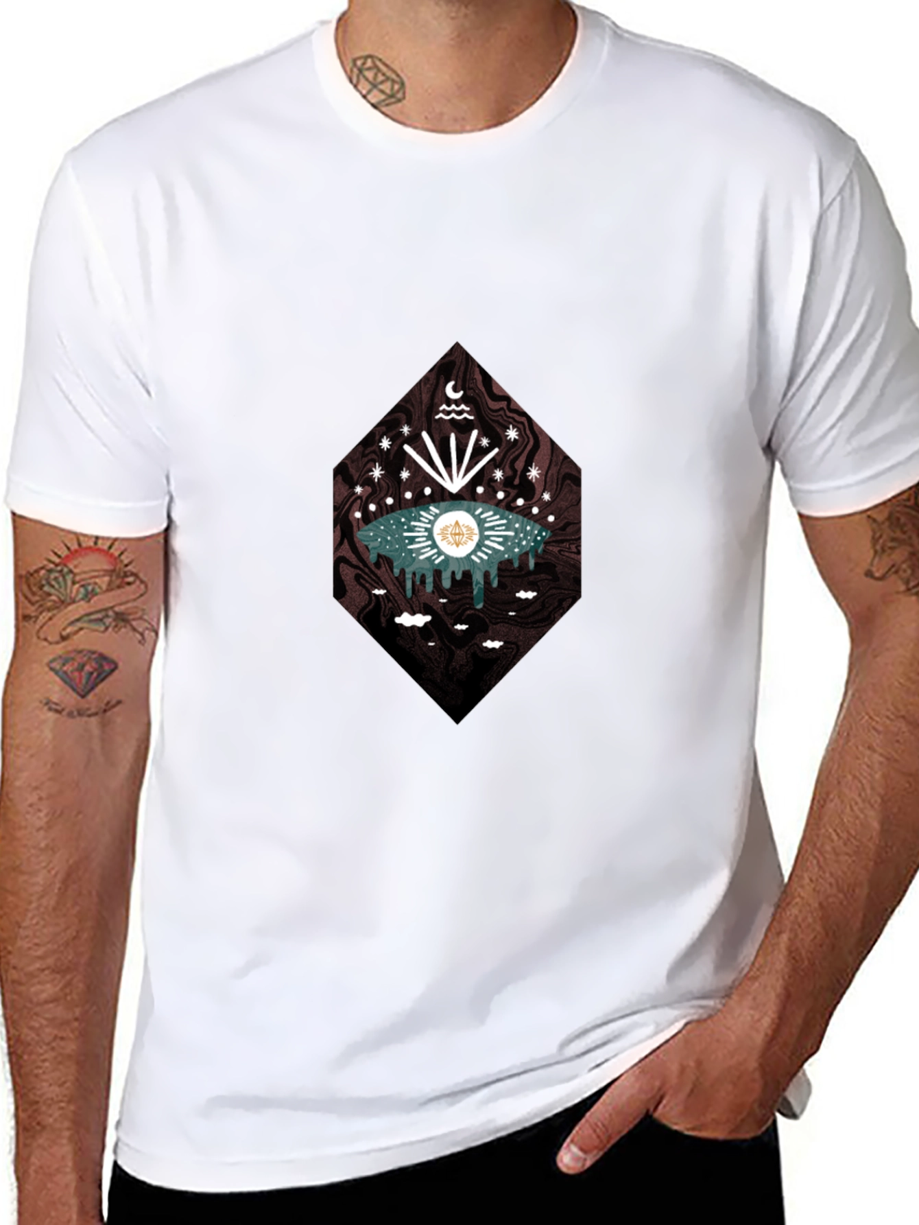 Eye Graphic T-Shirt Black Cotton Tee