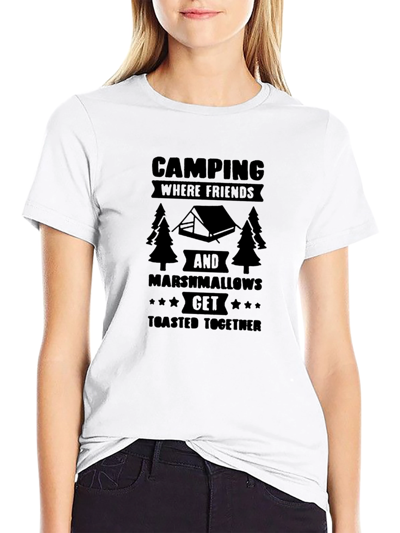 Camping Friends Marshmallows T-Shirt