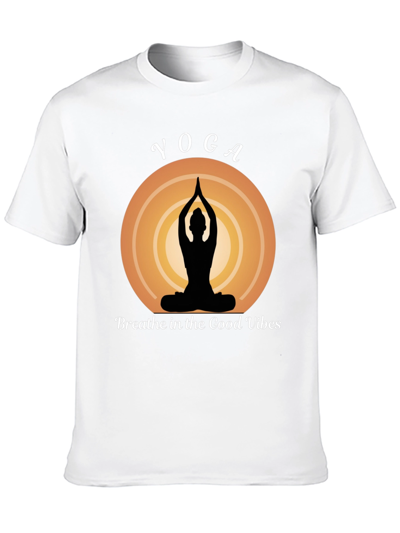 Yoga Vibes Graphic Tee - Breathe Good Vibes