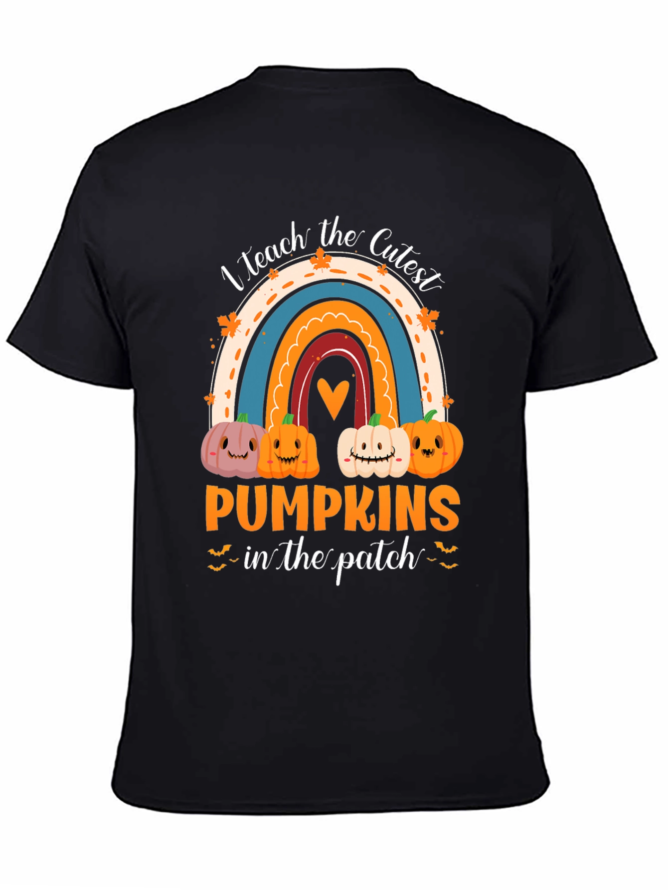 Cute Pumpkins Rainbow Teacher T-Shirt