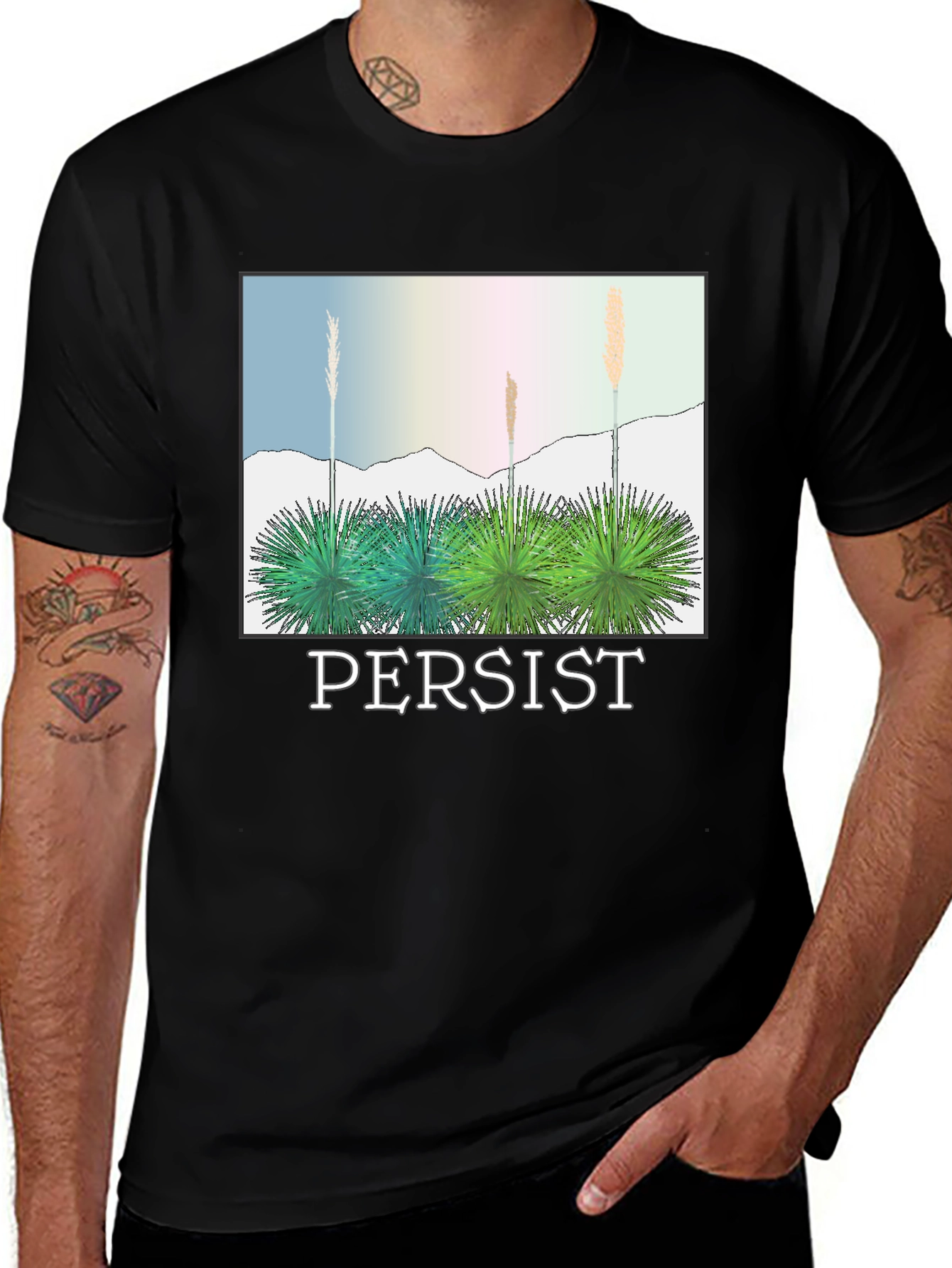 Persist Graphic T-Shirt - Desert Landscape Tee