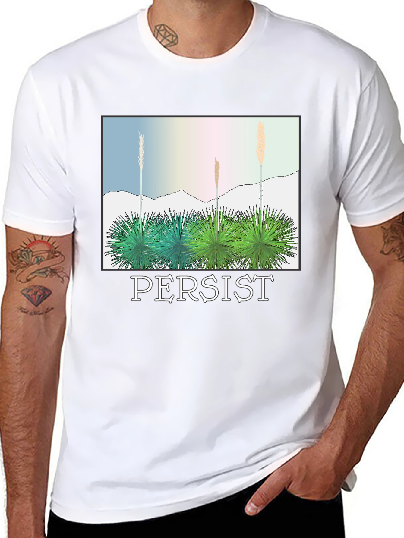 Persist Graphic T-Shirt - Desert Landscape Tee