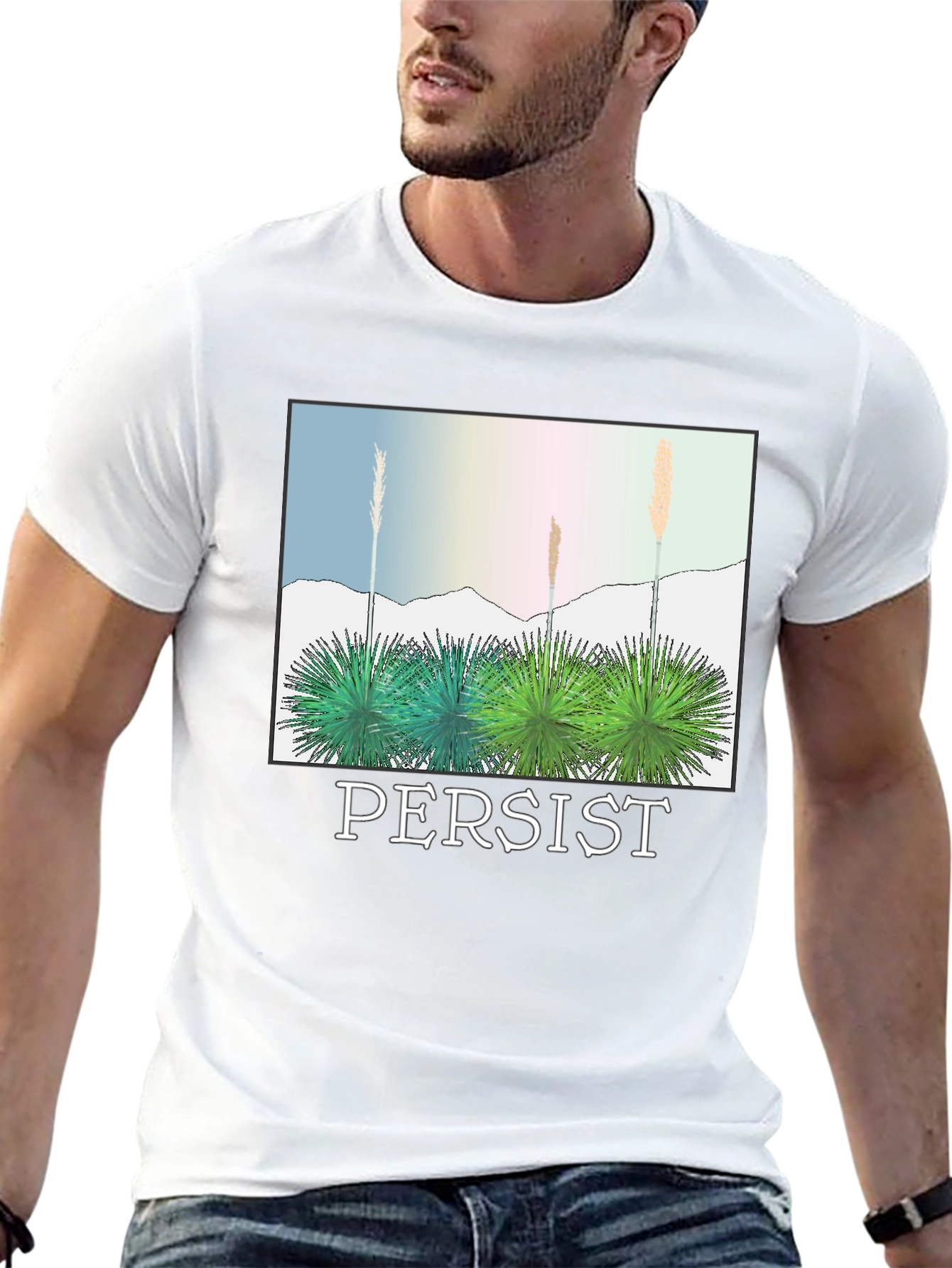 Persist Graphic T-Shirt - Desert Landscape Tee