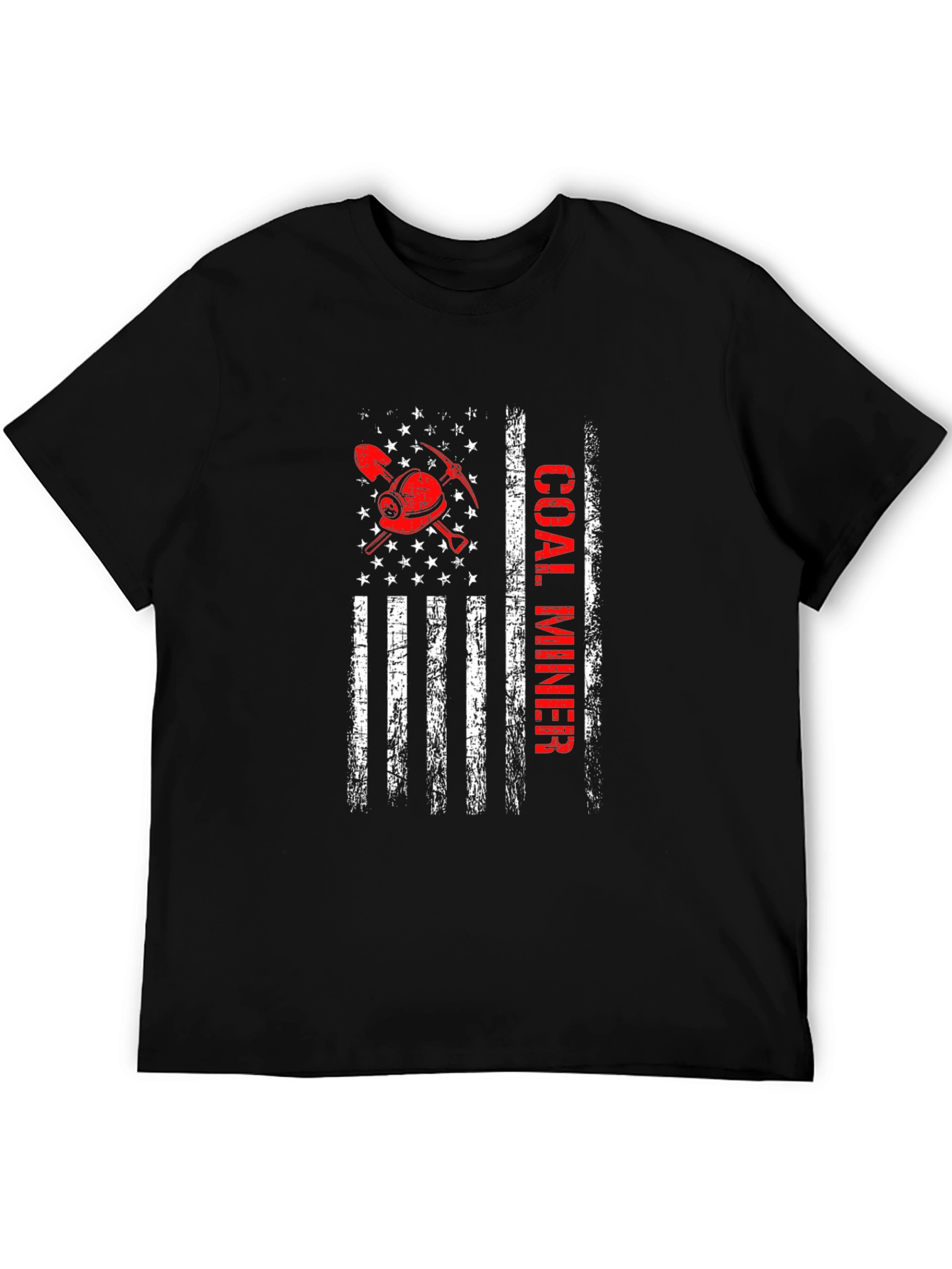 Coal Miner American Flag Graphic Tee