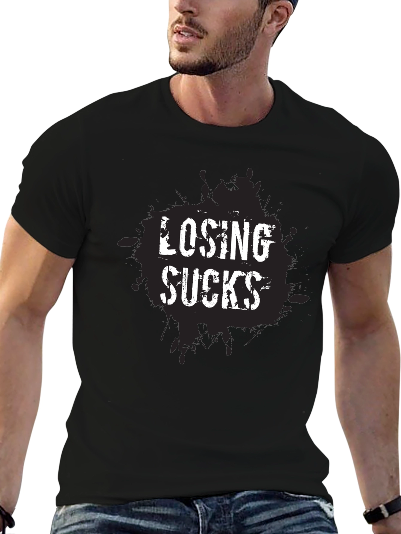 Losing Sucks Black T-Shirt