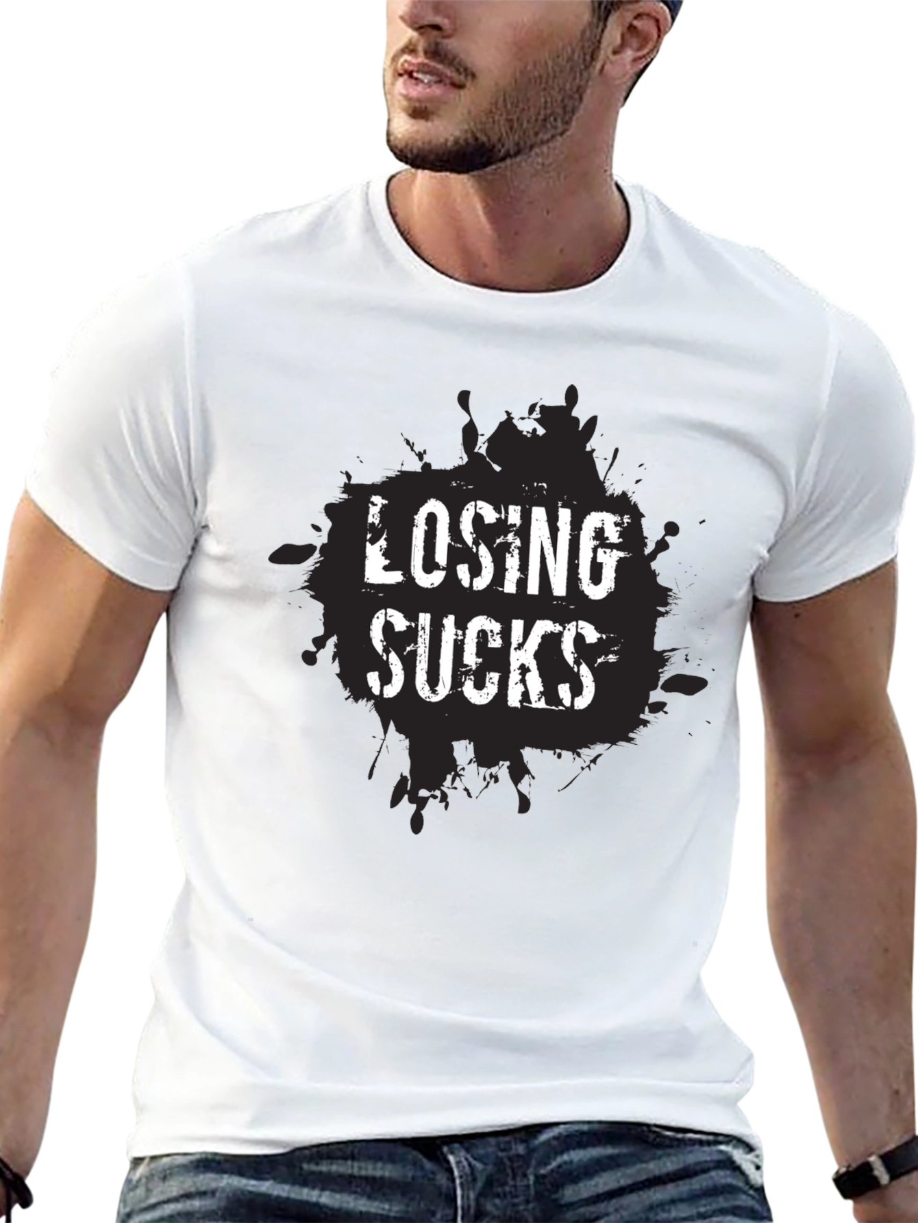 Losing Sucks Black T-Shirt