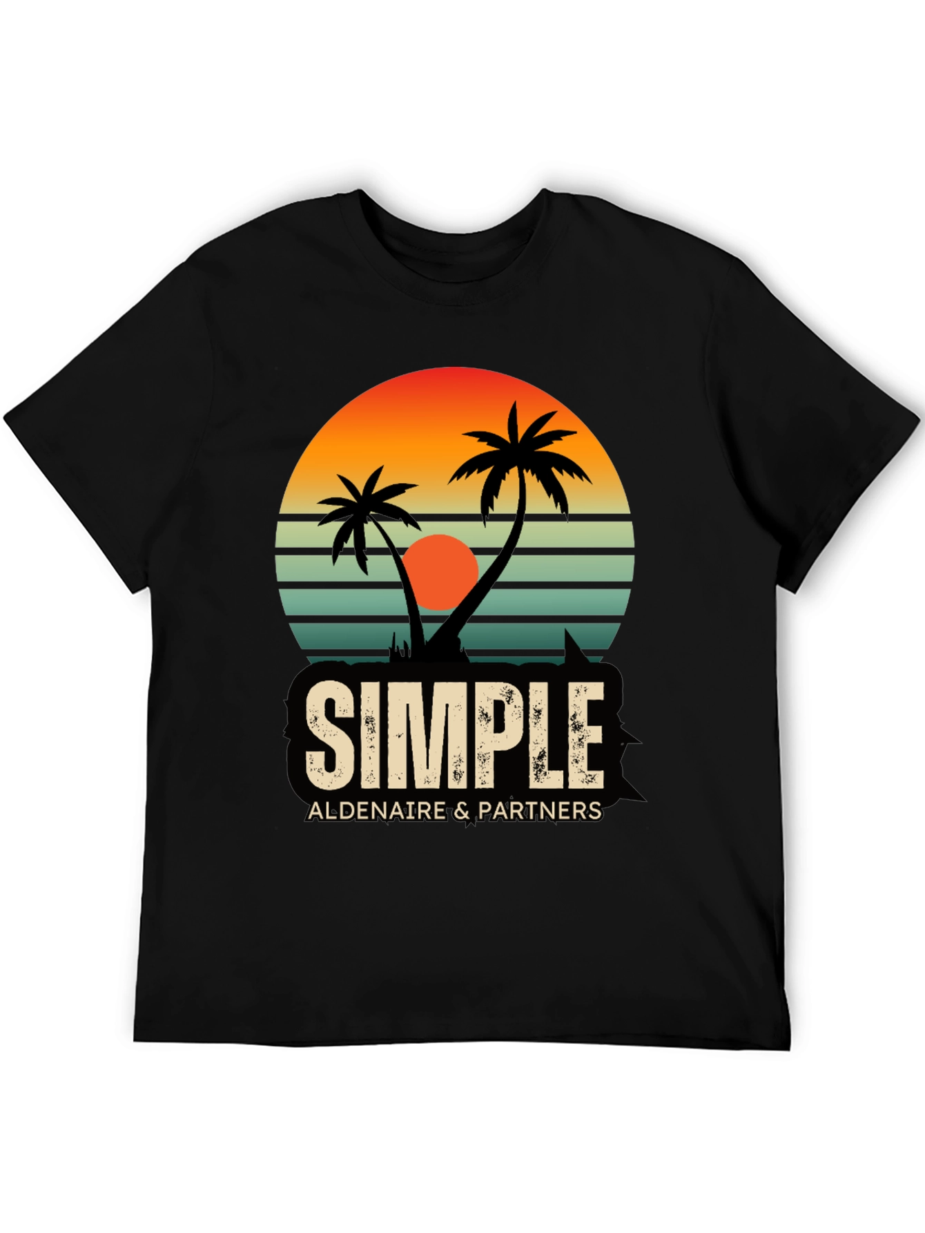 Retro Sunset Palm Tree T-Shirt
