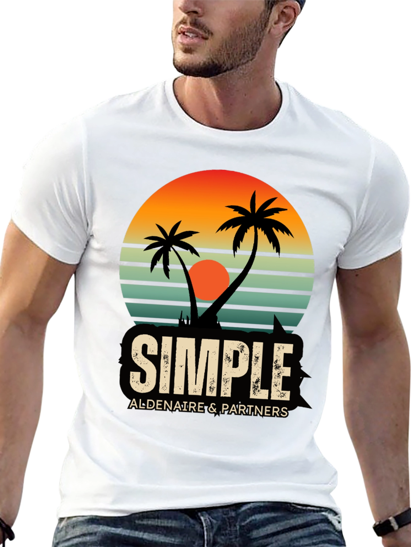Retro Sunset Palm Tree T-Shirt