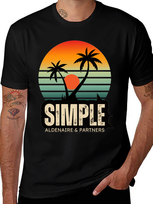 Retro Sunset Palm Tree T-Shirt