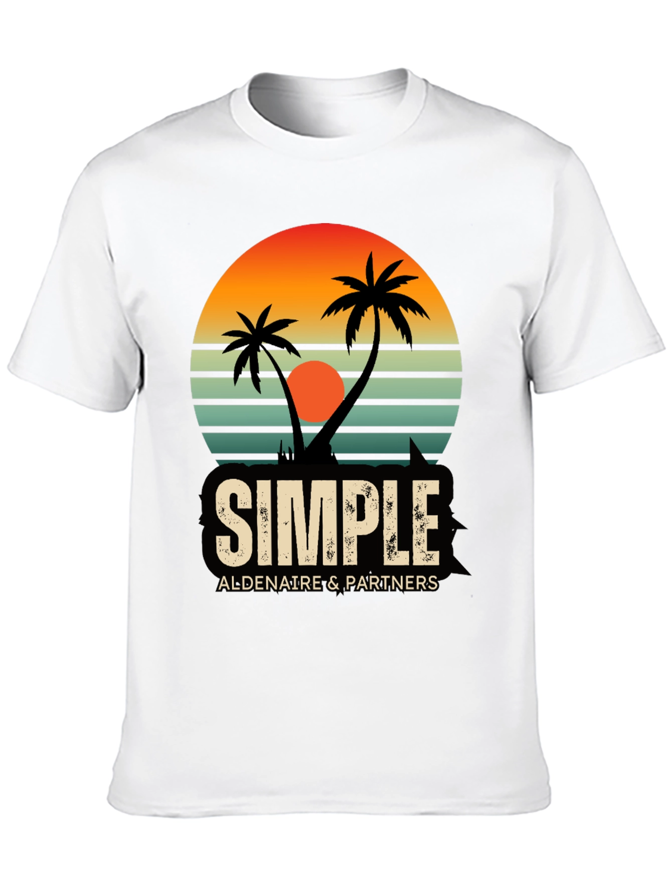 Retro Sunset Palm Tree T-Shirt