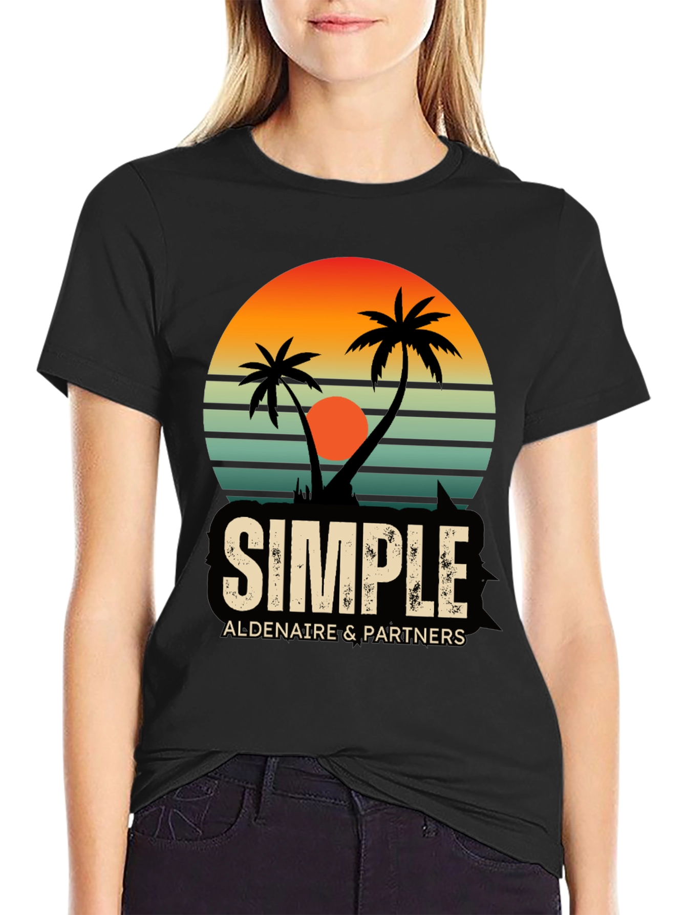 Retro Sunset Palm Tree T-Shirt