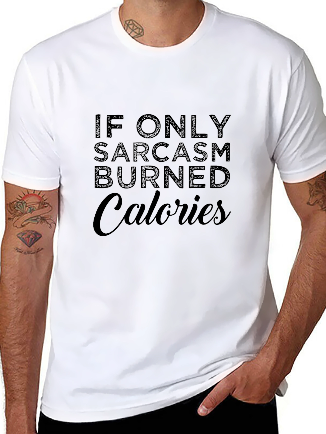 Sarcasm Burns Calories Funny Graphic T-Shirt