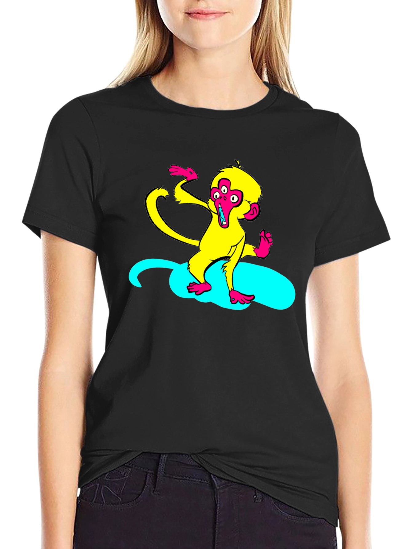 Funky Monkey Graphic T-Shirt - Black