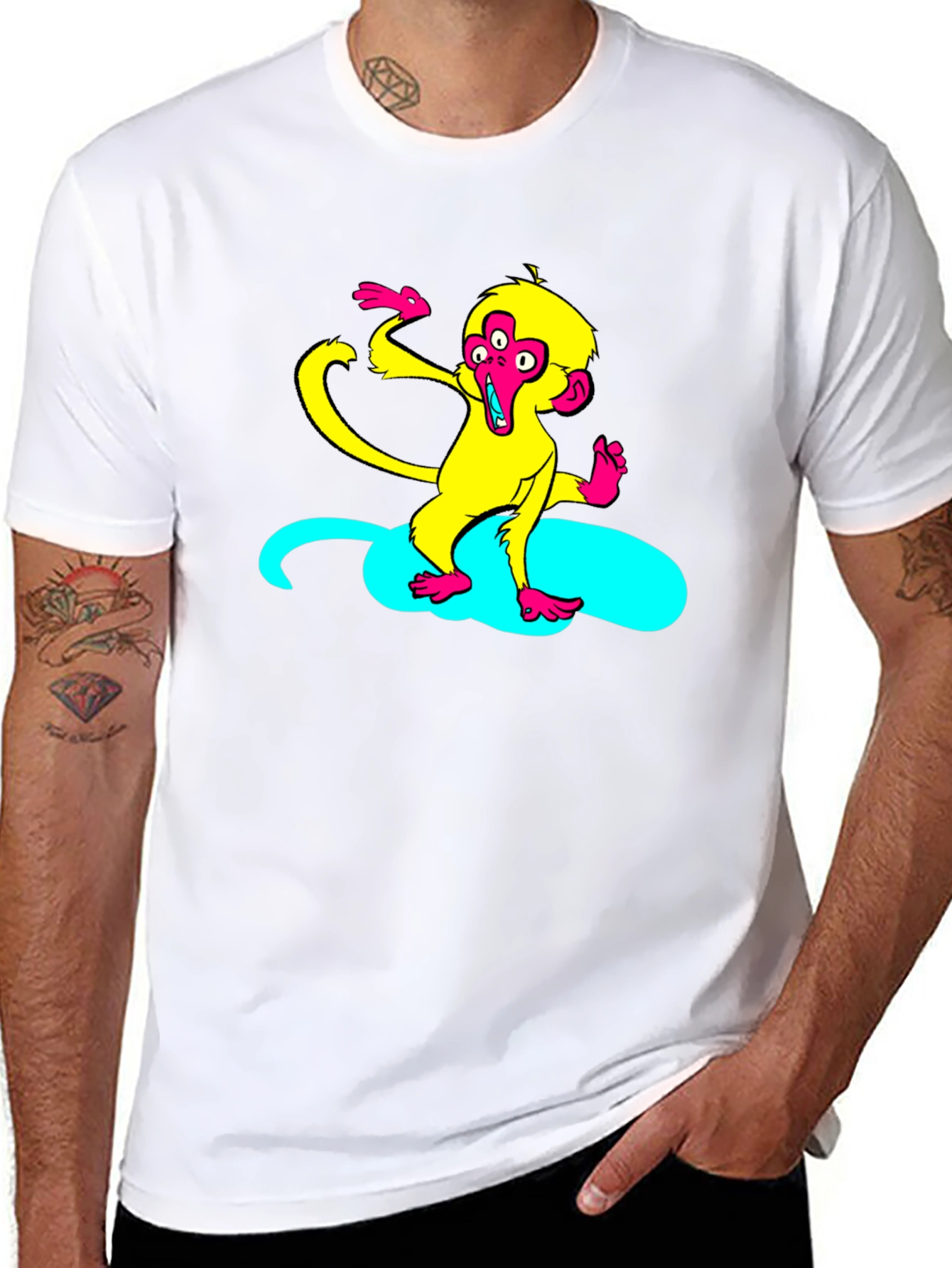 Funky Monkey Graphic T-Shirt - Black