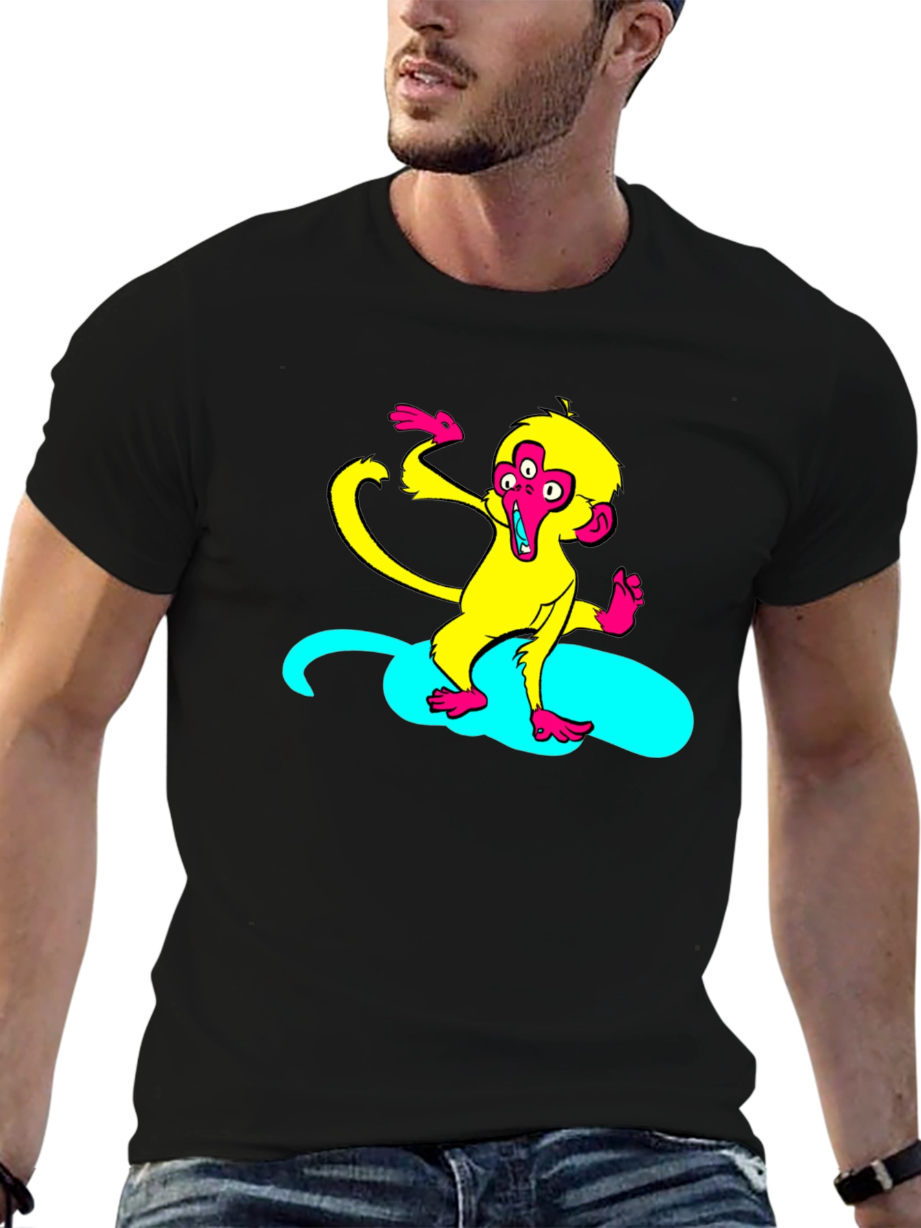 Funky Monkey Graphic T-Shirt - Black
