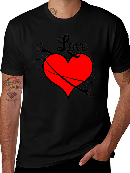 Love Heart Black T-Shirt - Stylish Graphic Tee
