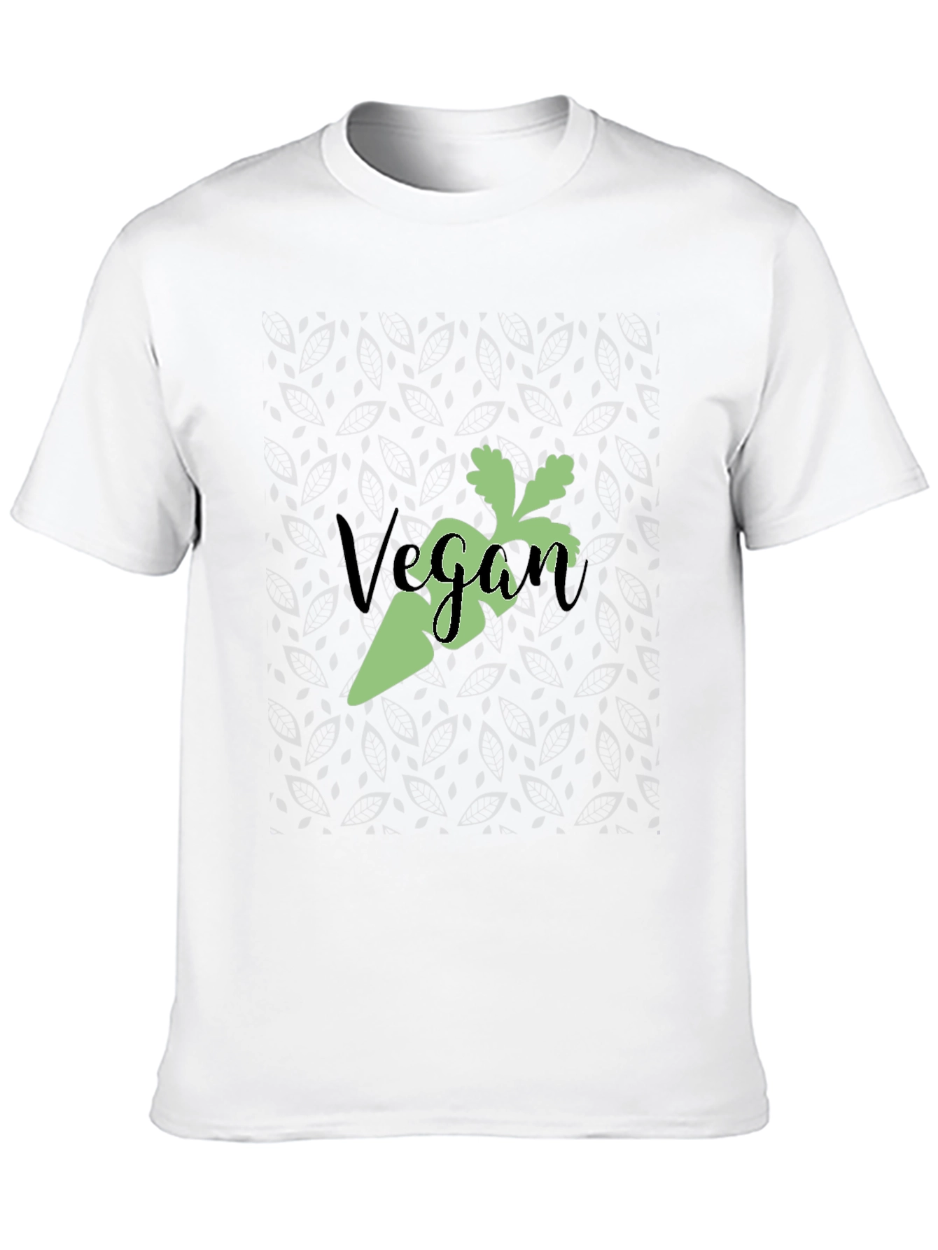 Vegan Carrot Graphic Tee - Black Soft Cotton