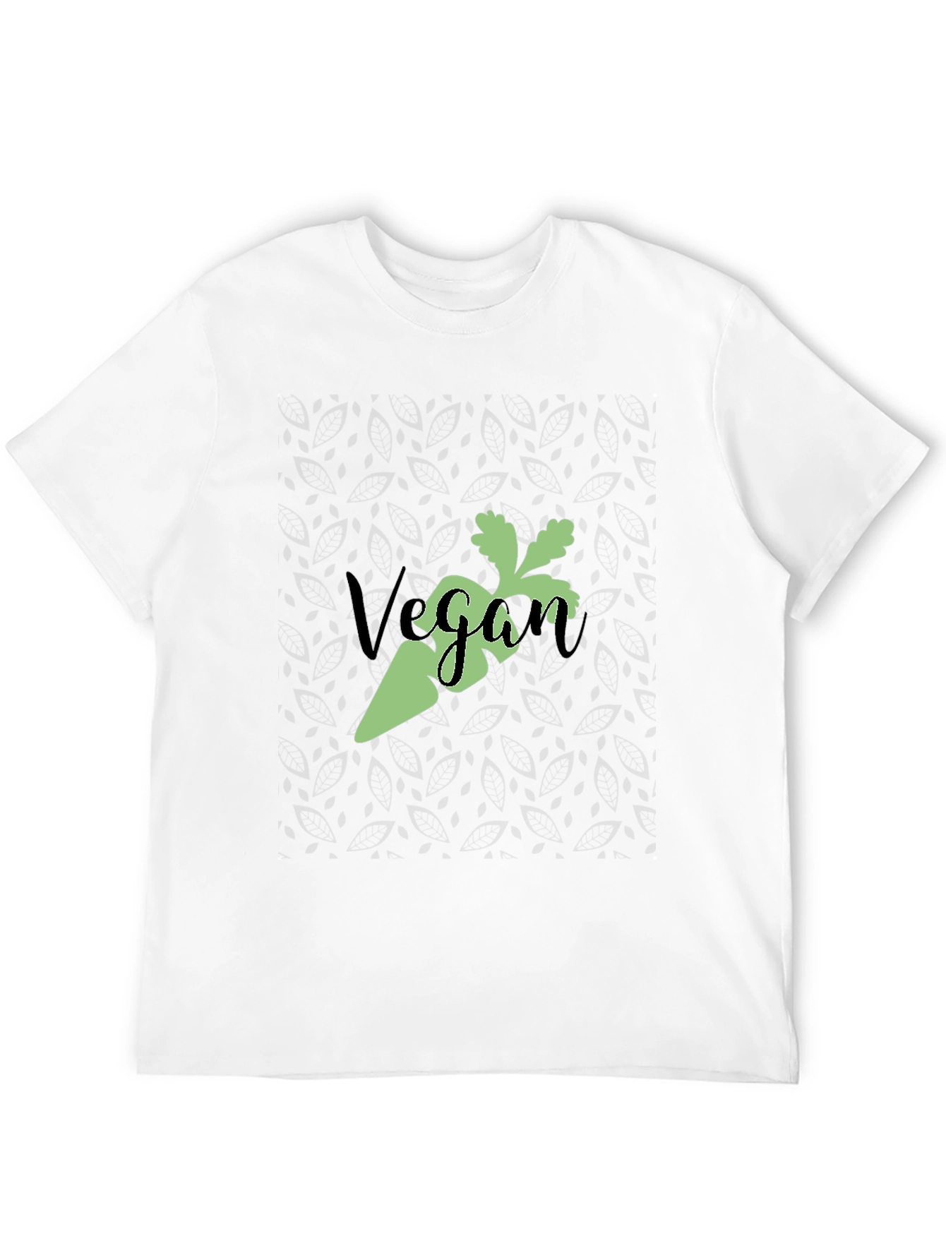 Vegan Carrot Graphic Tee - Black Soft Cotton